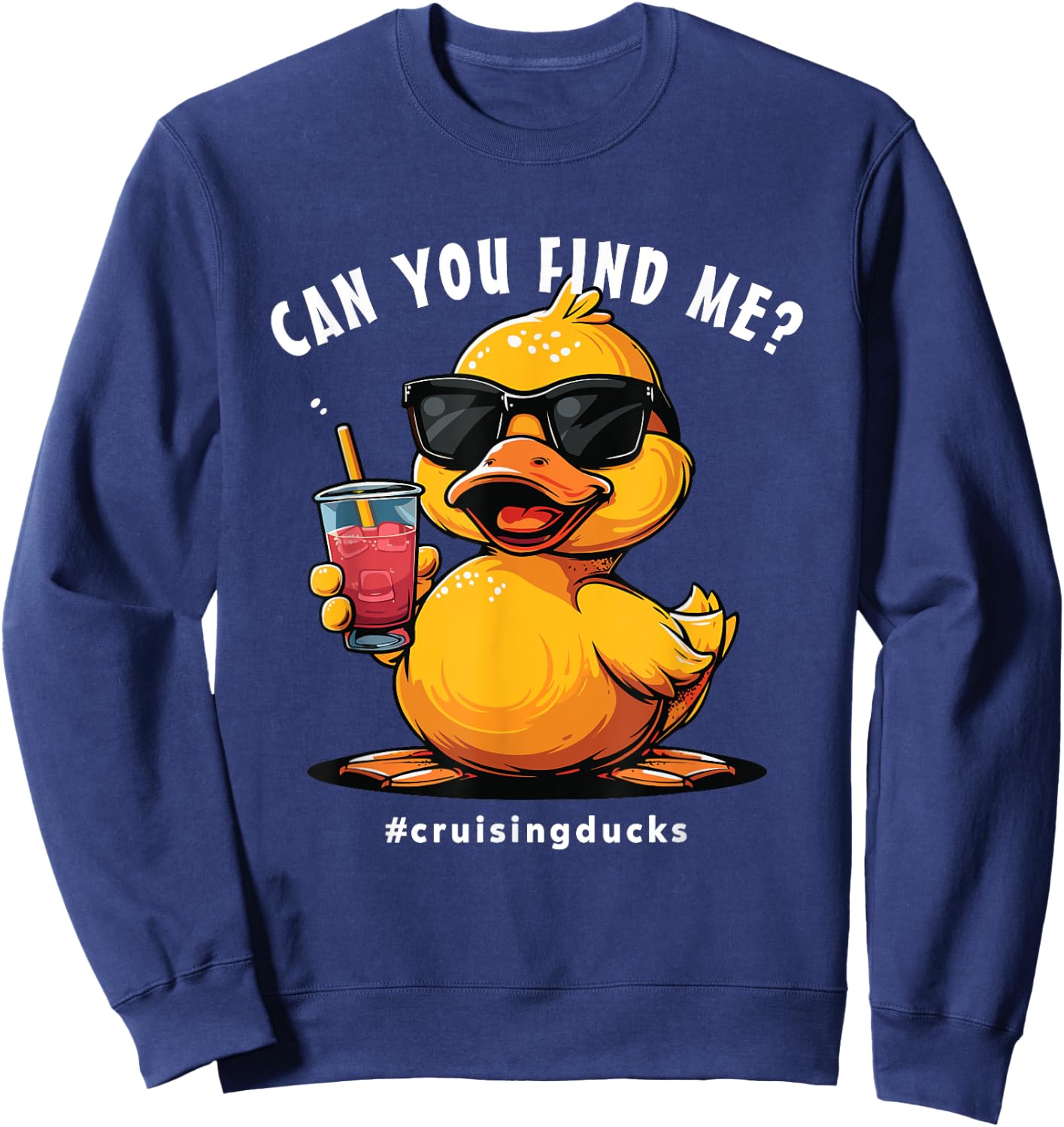 Cruising Ducks, Can You Find Me?, Cruising Sea Days Sweatshirt - Sweatshirt | Navy