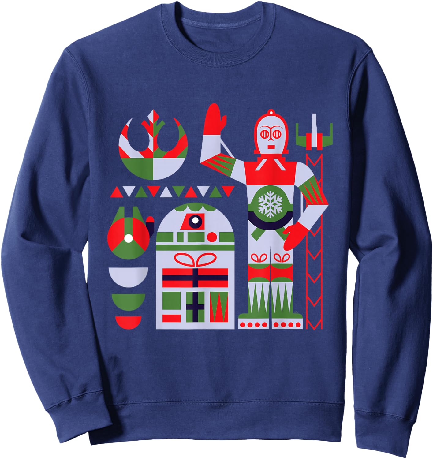 Star Wars R2-D2 and C-3PO Holiday Droids Rebel Christmas Sweatshirt - Sweatshirt | Navy