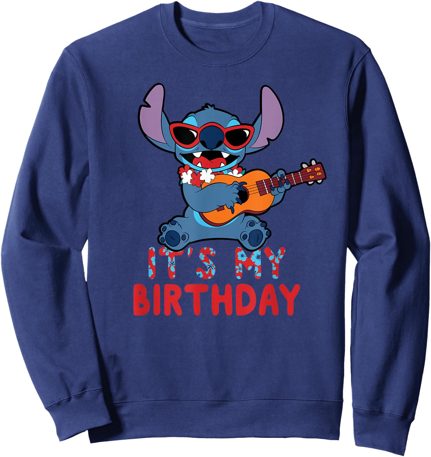 Disney Lilo & Stitch Tropical Party It's My Birthday Sweatshirt - Sweatshirt | Navy