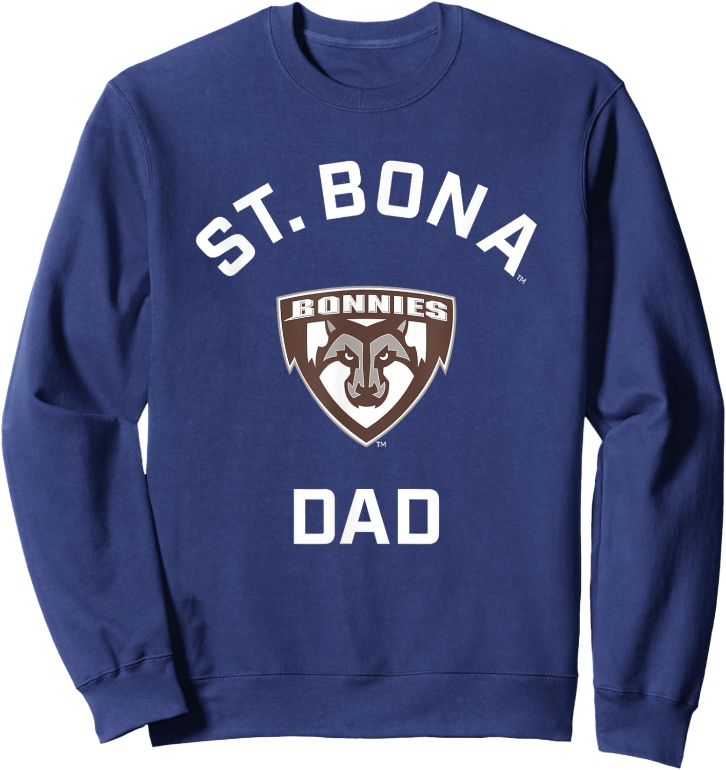 St. Bonaventure University Bonnies Arched Dad Sweatshirt - Sweatshirt | Navy