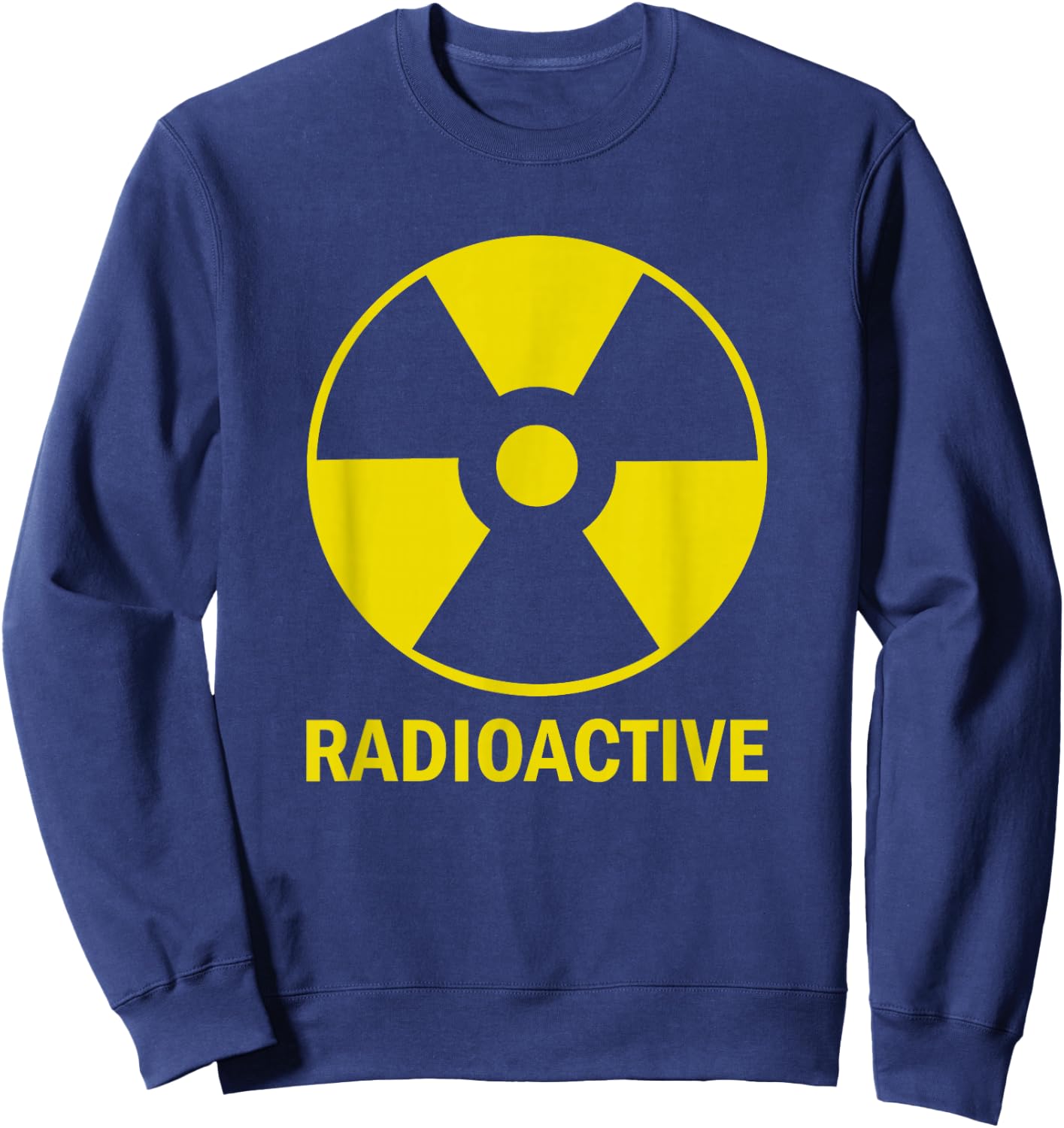 Funny Vintage Nostalgic Radioactive Nuclear War Symbol Sweatshirt - Sweatshirt | Navy