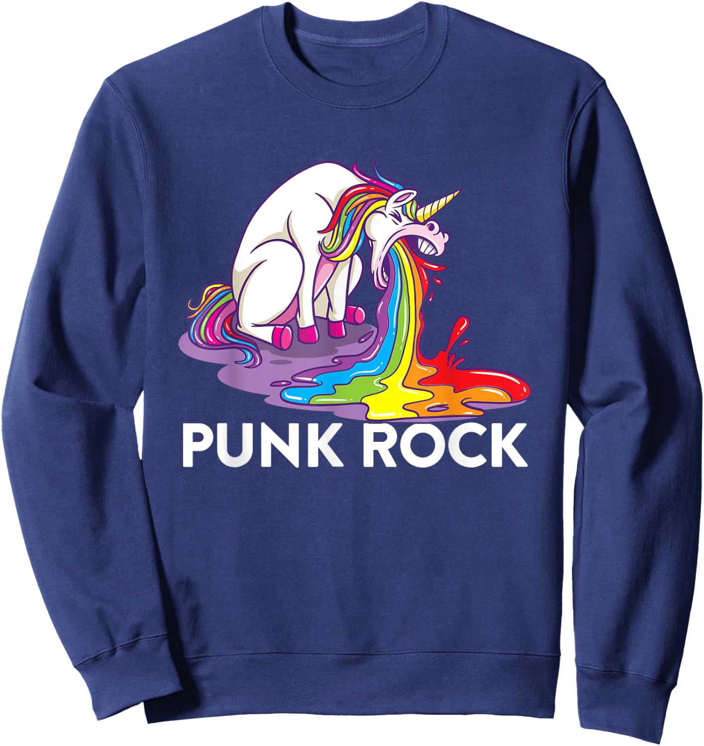 Punk Rock Unicorn Sweatshirt - Sweatshirt | Navy