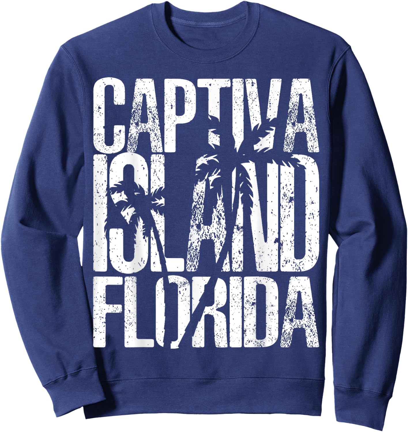 Captiva Island Florida beach retro vintage souvenir gift Sweatshirt - Sweatshirt | Navy