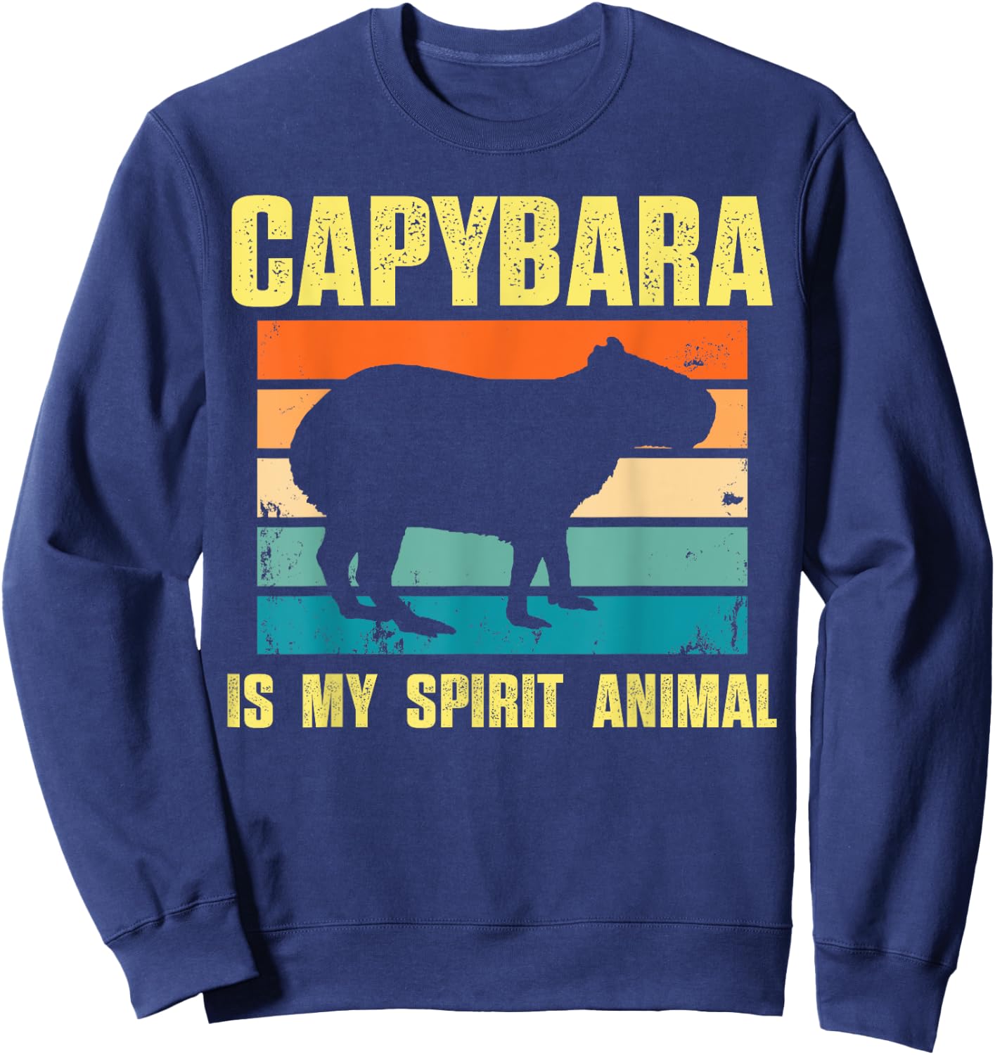 Capybara Is My Spirit Animal Capybara Men Women Sweatshirt - Sweatshirt | Navy