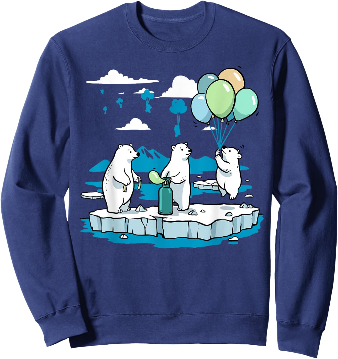 Polar Bear Shirt Save The Polar Bears Funny Polar Rescue Sweatshirt - Sweatshirt | Navy
