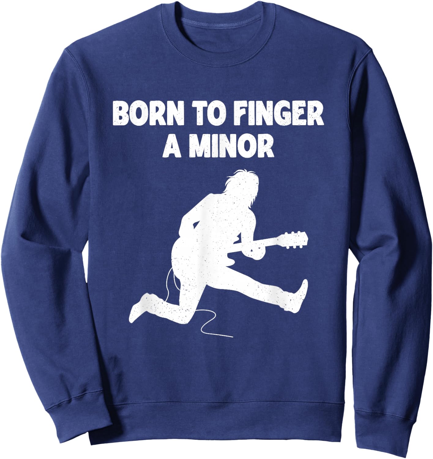 Born To Finger A Minor Guitar Sweatshirt - Sweatshirt | Navy