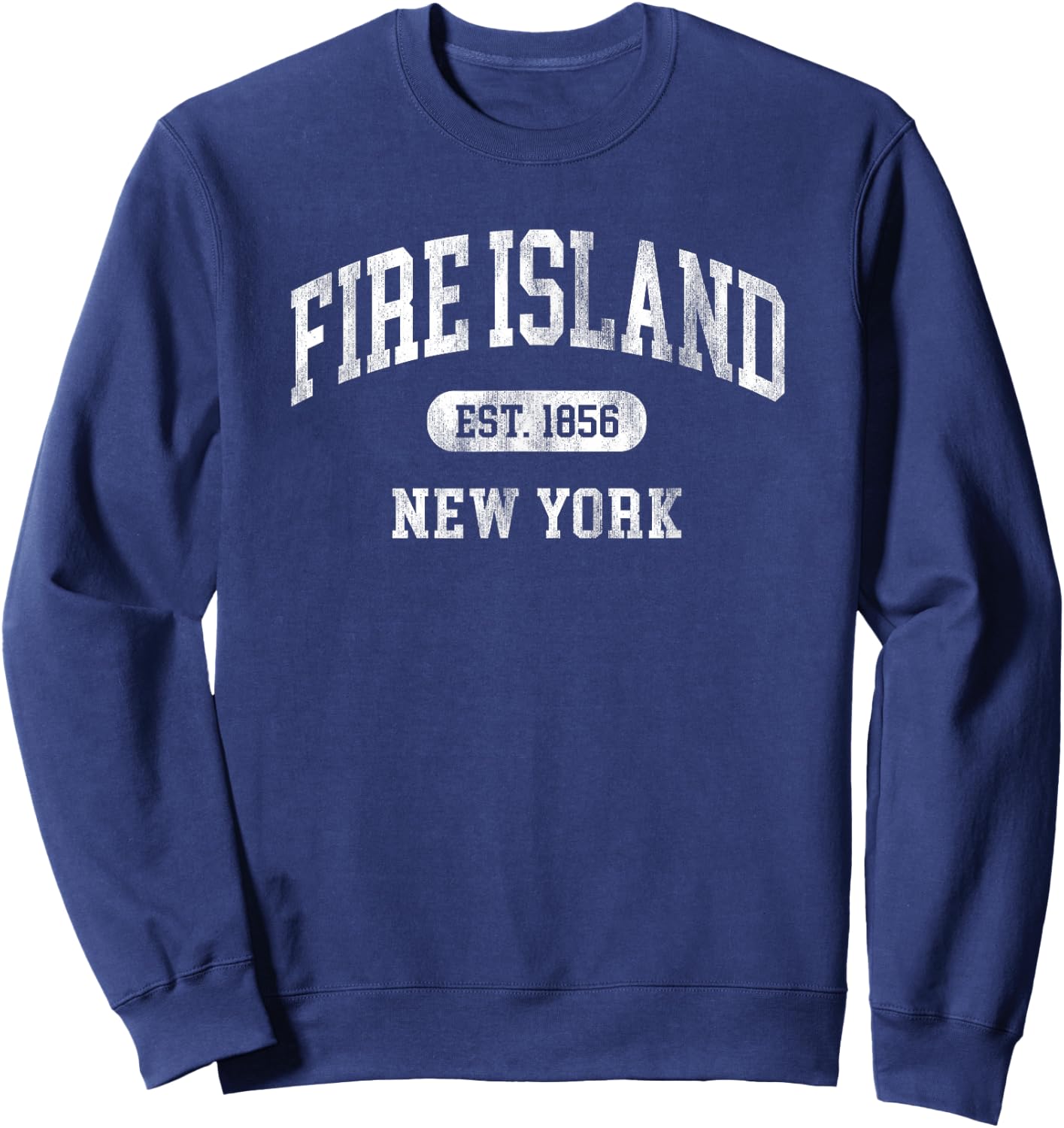 Fire Island New York Souvenir Retro Preppy Throwback Vintage Sweatshirt - Sweatshirt | Navy