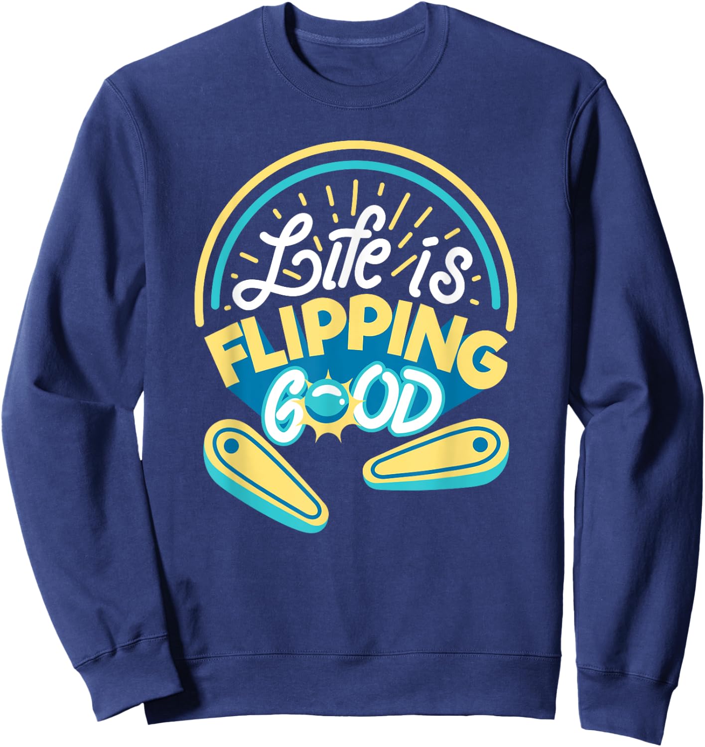 Classic Retro Arcade Pinball - Arcade Game Retro 80s Gaming Sweatshirt - Sweatshirt | Navy