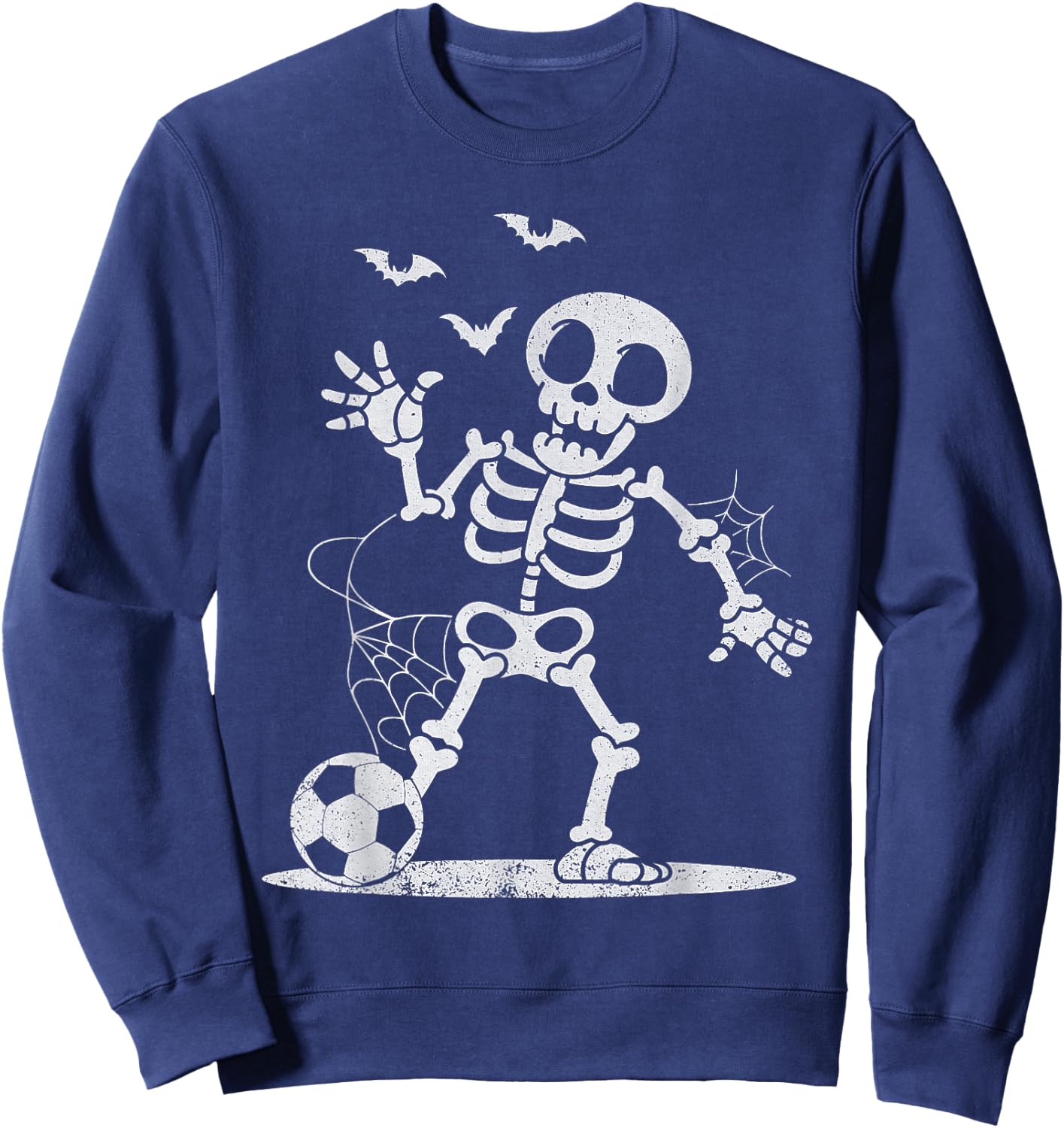 Soccer Skeleton Halloween Men Boys Soccer Player Halloween Sweatshirt - Sweatshirt | Navy