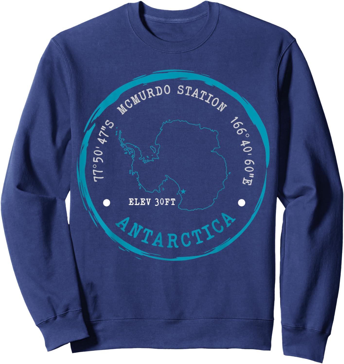 Antarctica - Explore South Pole - Antarctic Circle Sweatshirt - Sweatshirt | Navy