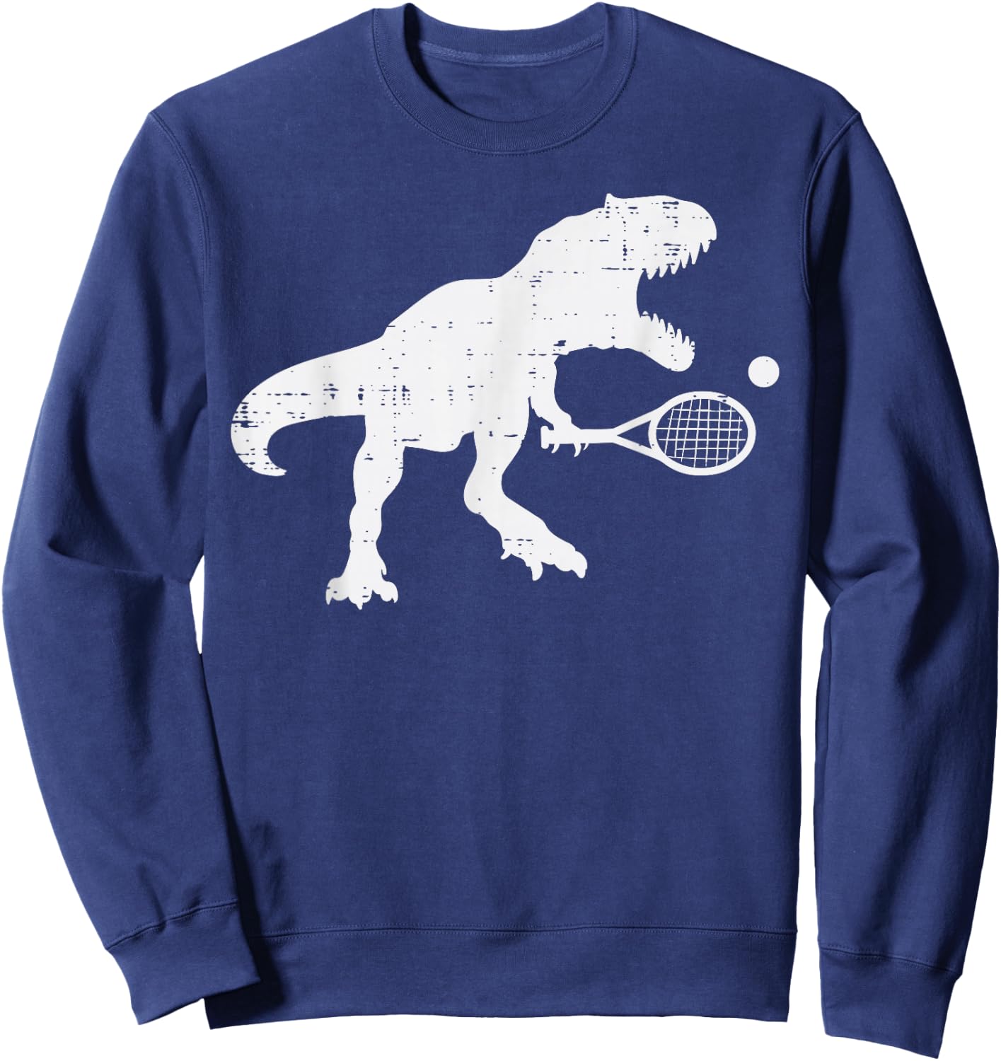 Trex Tennis Tennisaurus Funny Dinosaur Player Men Boys Kids Sweatshirt - Sweatshirt | Navy