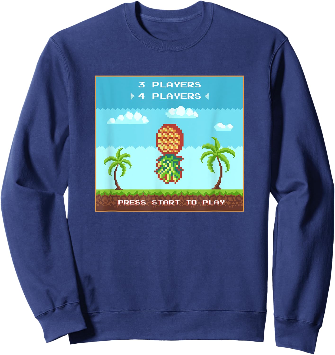 Funny Swingers Lifestyle Party Upside Down Pineapple Gaming Small Sweatshirt - Sweatshirt | Navy