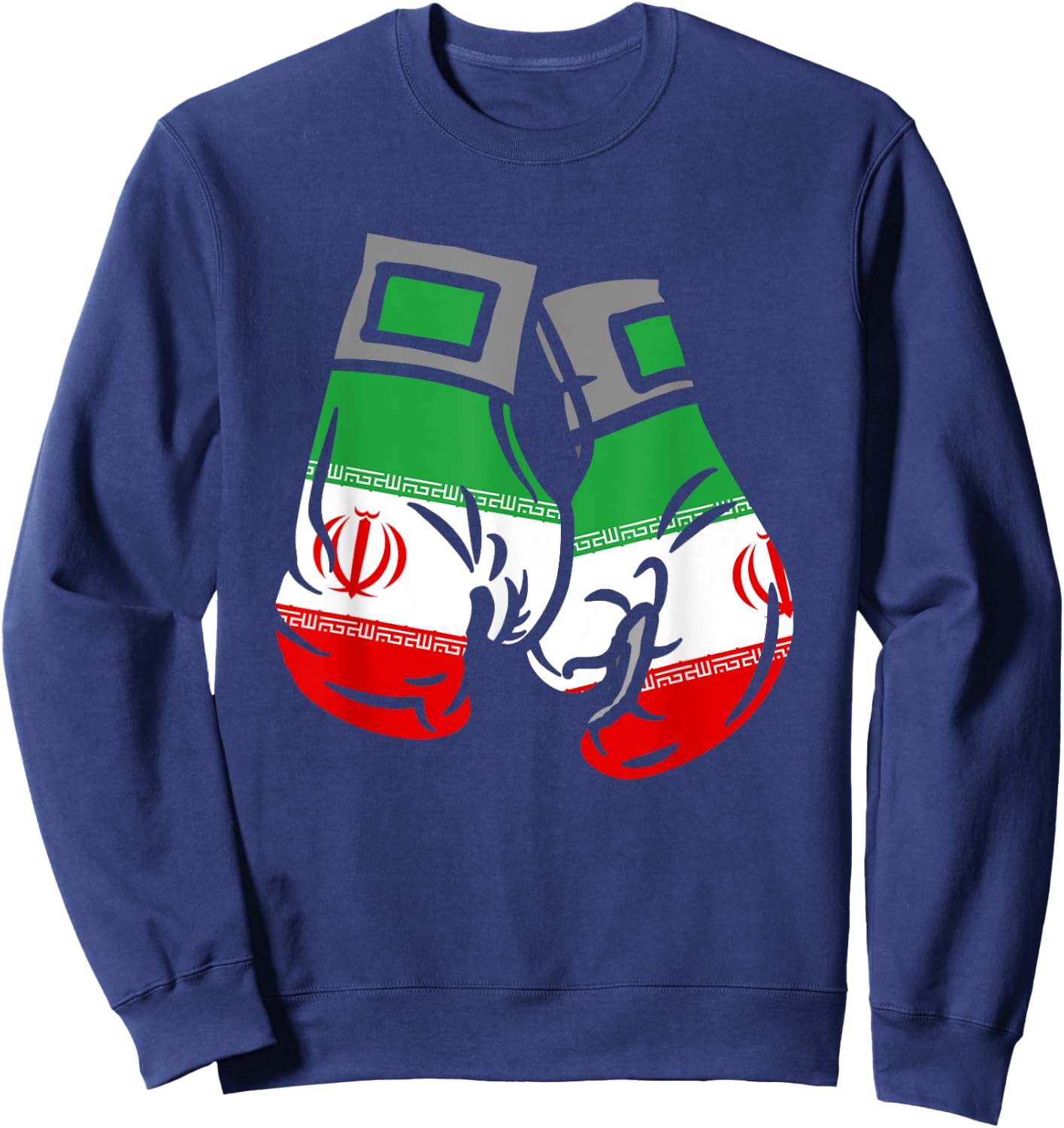 Boxing Glove With The Flag Of Iran Sweatshirt - Sweatshirt | Navy