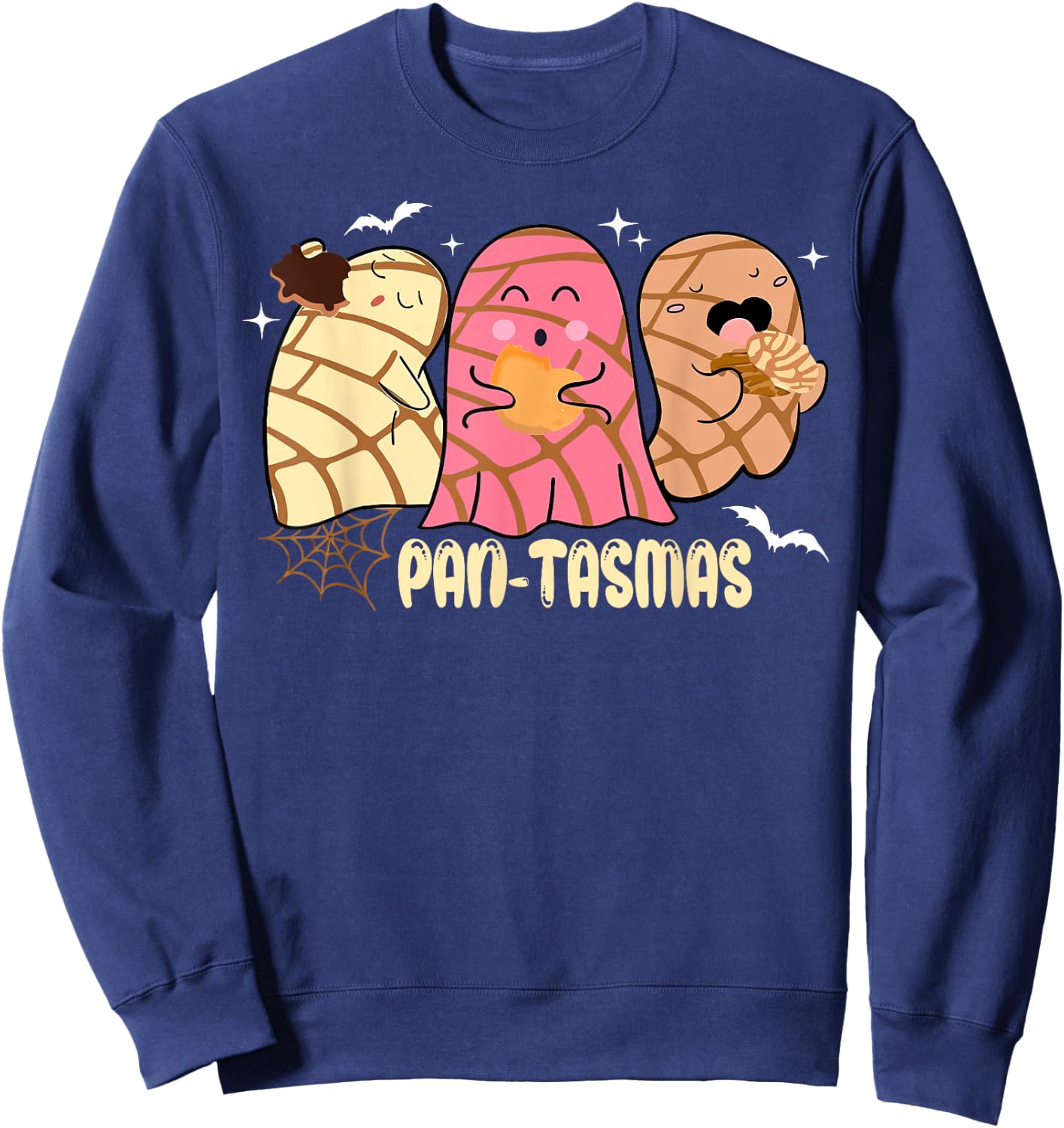 Pantasmas Ghost Funny Spooky Conchas Mexican Ghost Halloween Sweatshirt - Sweatshirt | Navy