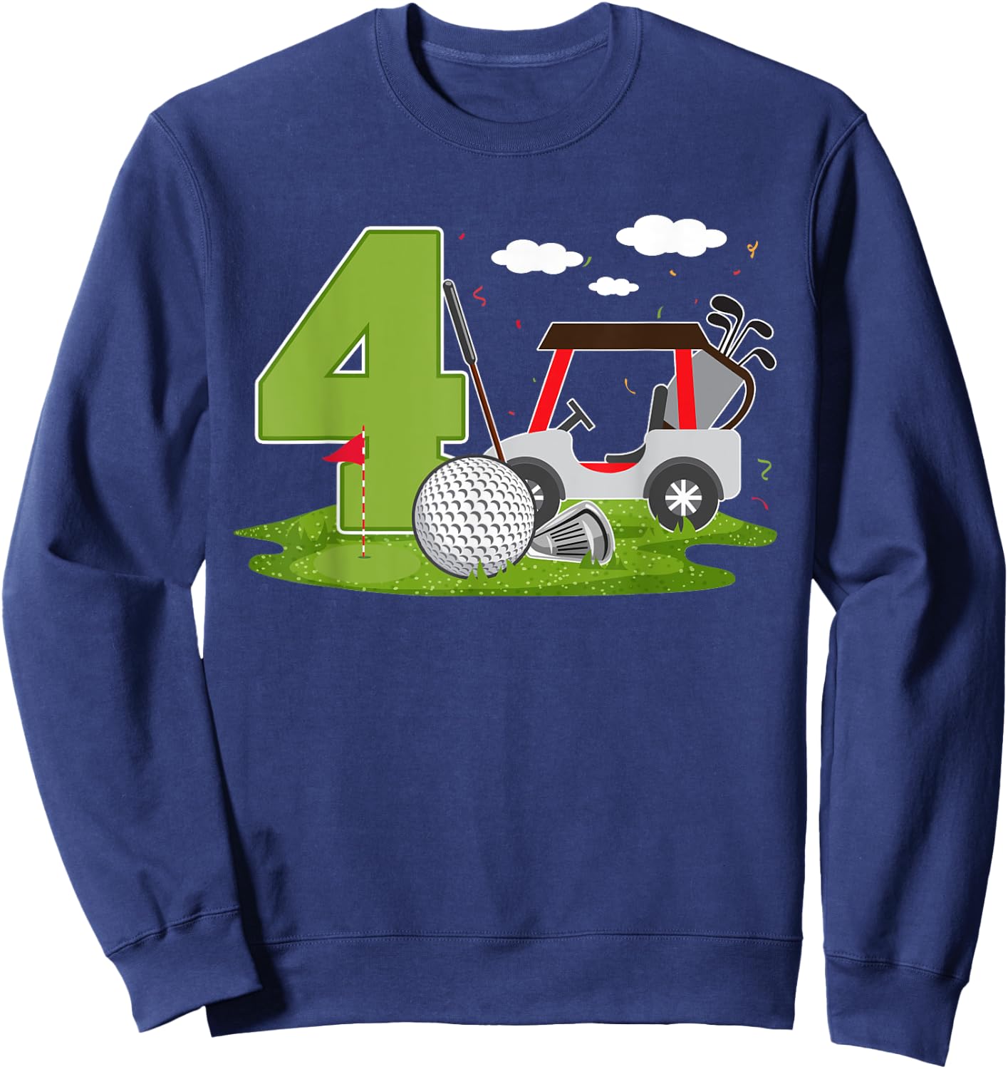4th Birthday Golf 4 Years Old Birthday Party Golfer Sweatshirt - Sweatshirt | Navy