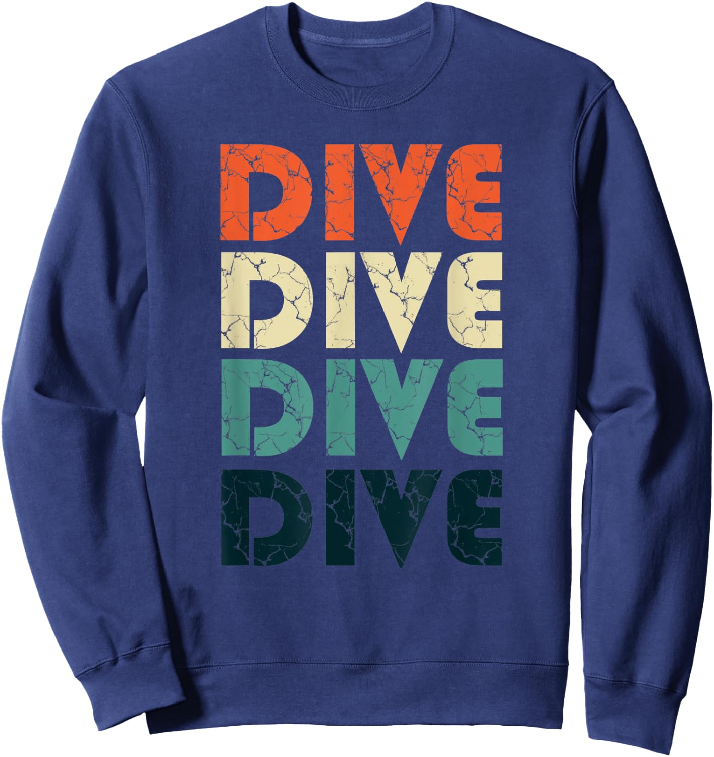 Retro Vintage Diving Springboard High Diver Gift Sweatshirt - Sweatshirt | Navy