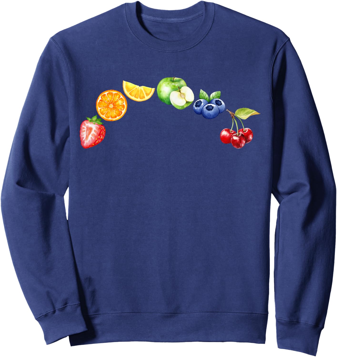 Fruity Y2K Lesbian Subtle Bisexual Pride Month Sweatshirt - Sweatshirt | Navy