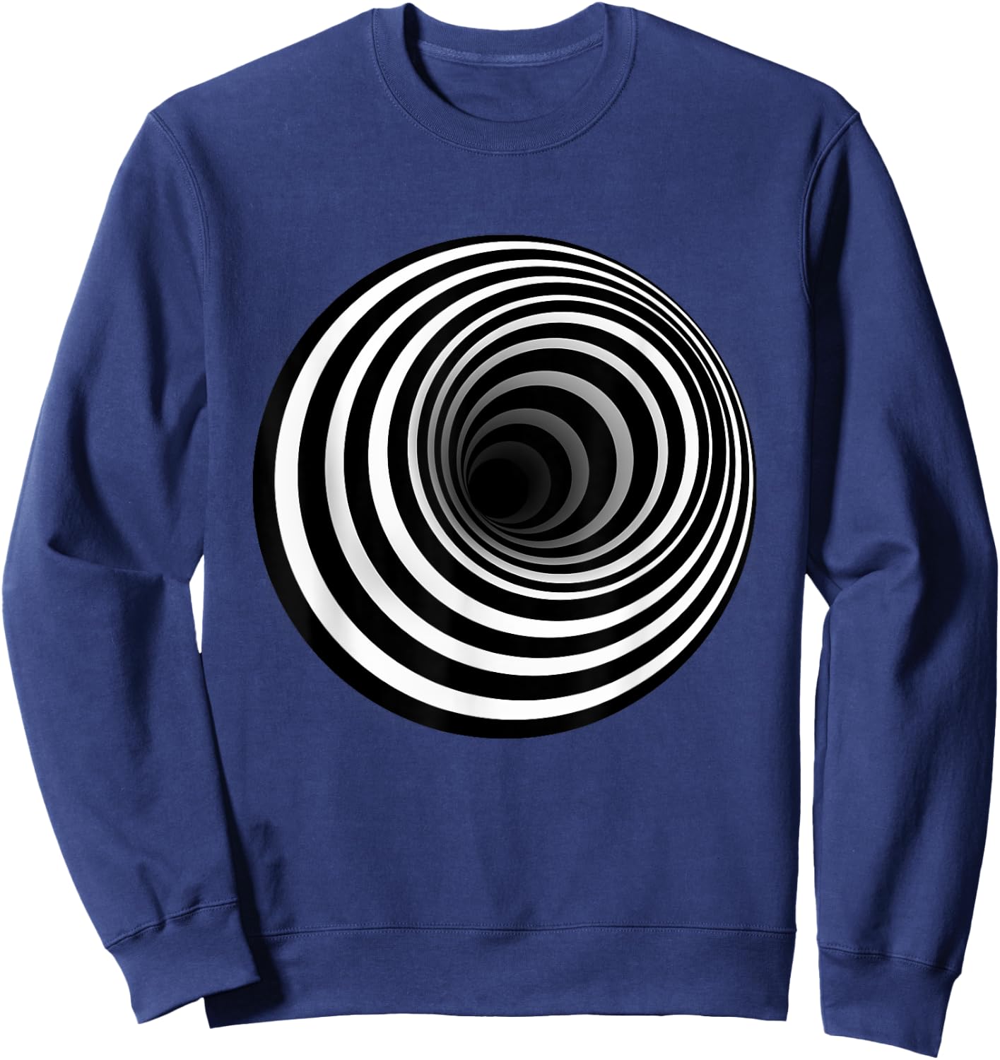 Black Hole, Optical Illusion Sweatshirt - Sweatshirt | Navy