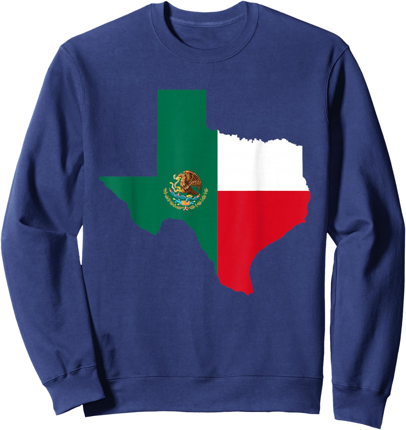 Tejano Tex-Mex Mexican Flag Chido State Texas Tejas Charro Sweatshirt - Sweatshirt | Navy