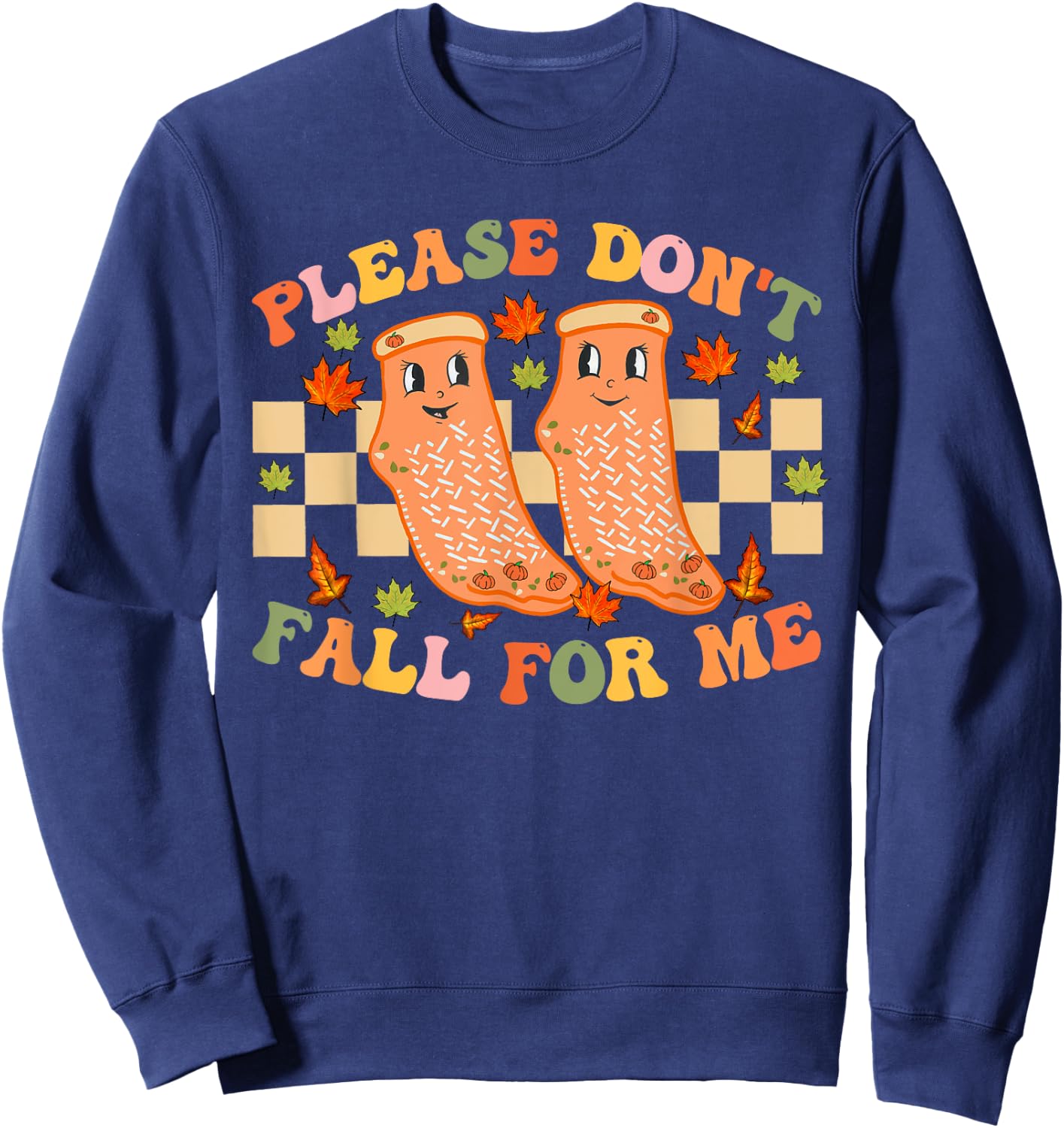 Nurse Retro Autumn Non Slip Socks Please Don't Fall For Me Sweatshirt - Sweatshirt | Navy