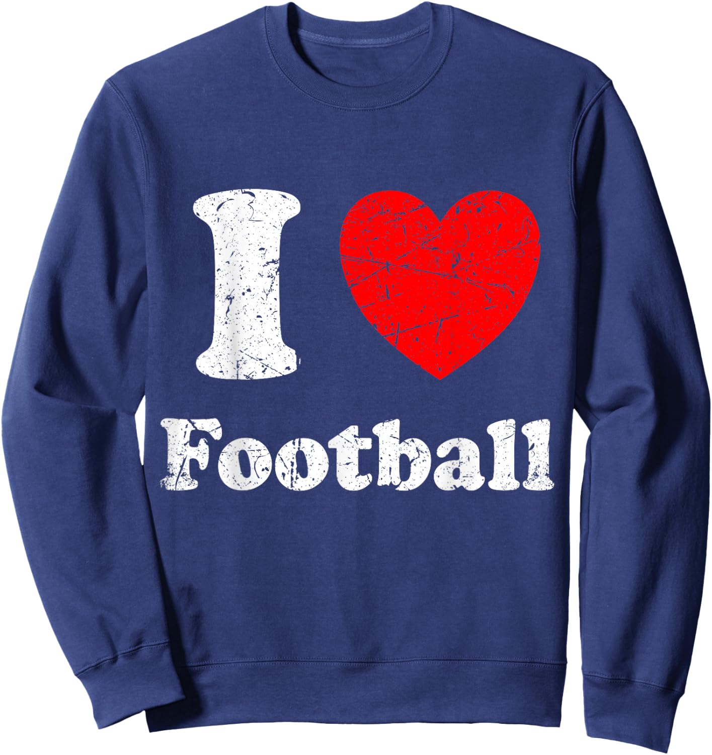 I Love Football Graphic Sweatshirt - Sweatshirt | Navy