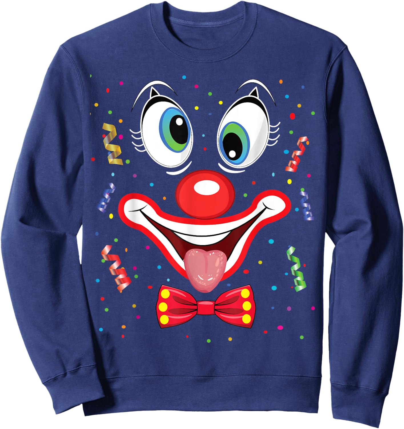 Carnival Clown Face Circus Costume Kids Men Women Carnivals Sweatshirt - Sweatshirt | Navy