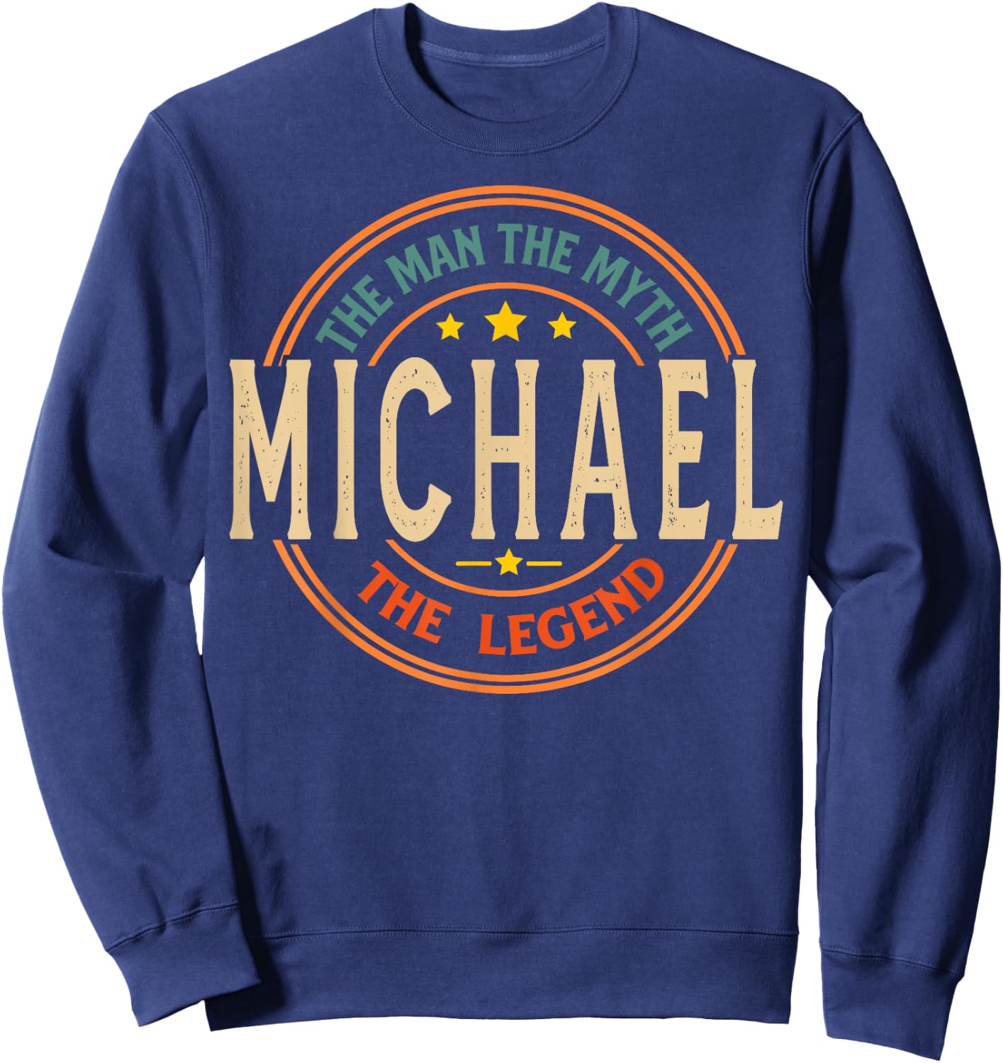 MICHAEL The Man The Myth The Legend Vintage Personalized Sweatshirt - Sweatshirt | Navy
