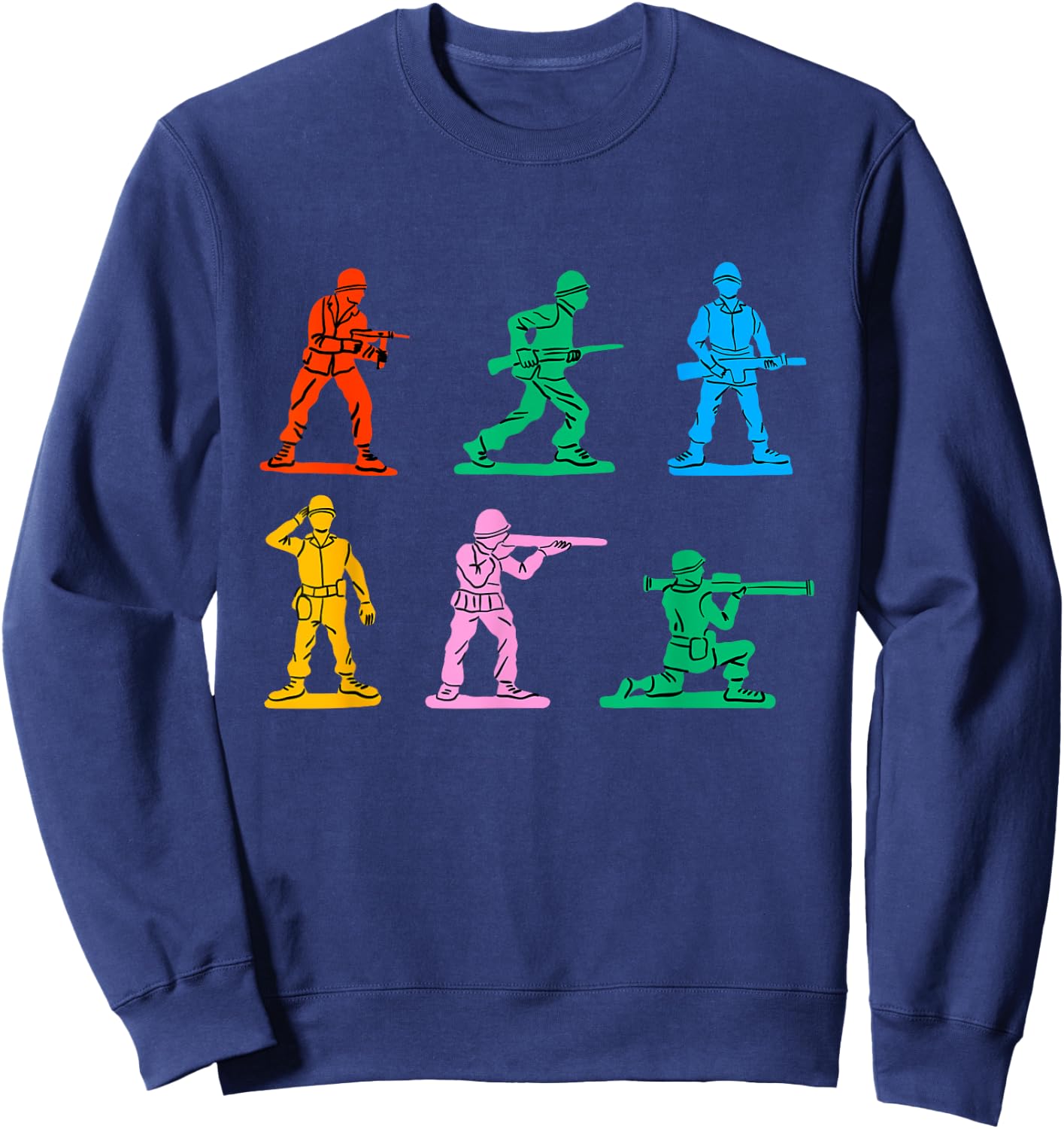Cool Plastic Soldiers toys Illustration Graphic Designs Sweatshirt - Sweatshirt | Navy