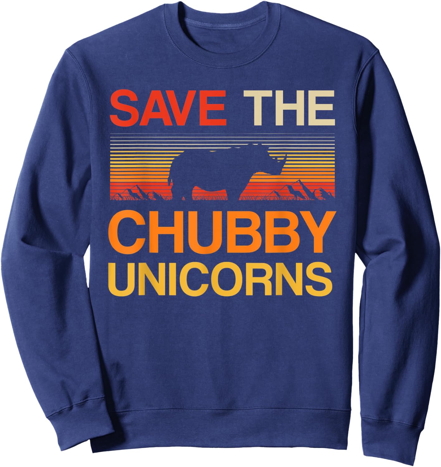 Novelty Save The Chubby Unicorn Sweatshirt - Sweatshirt | Navy