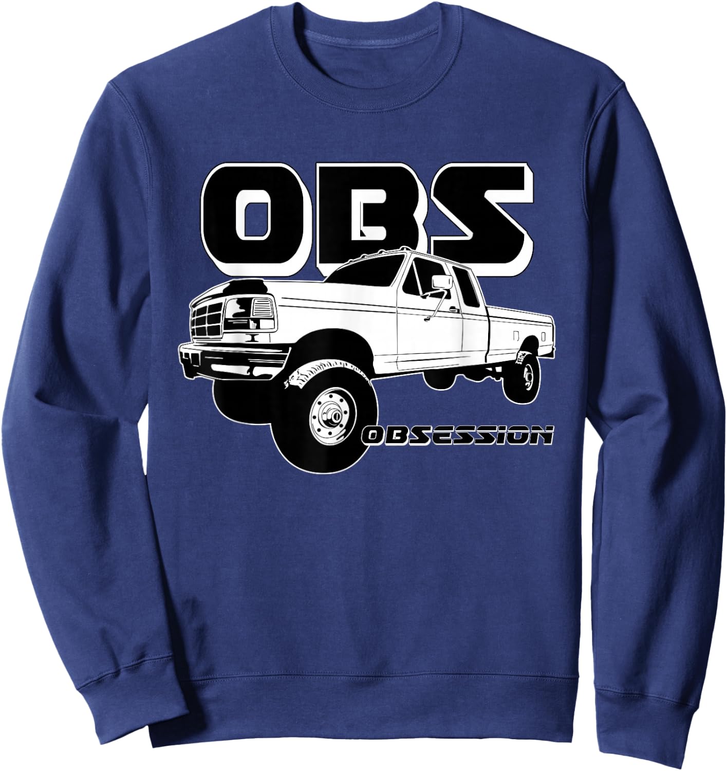 OBS 90s Extended Cab Pickup Truck Sweatshirt - Sweatshirt | Navy