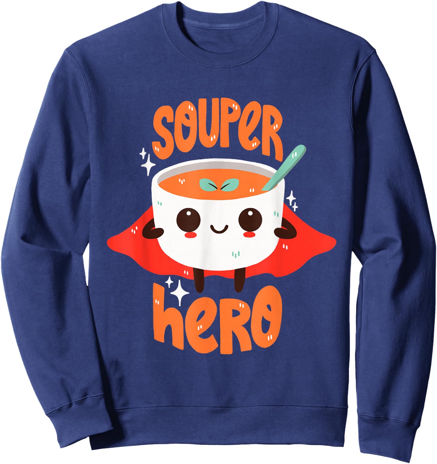 Superhero Soup Pun Sweatshirt - Sweatshirt | Navy