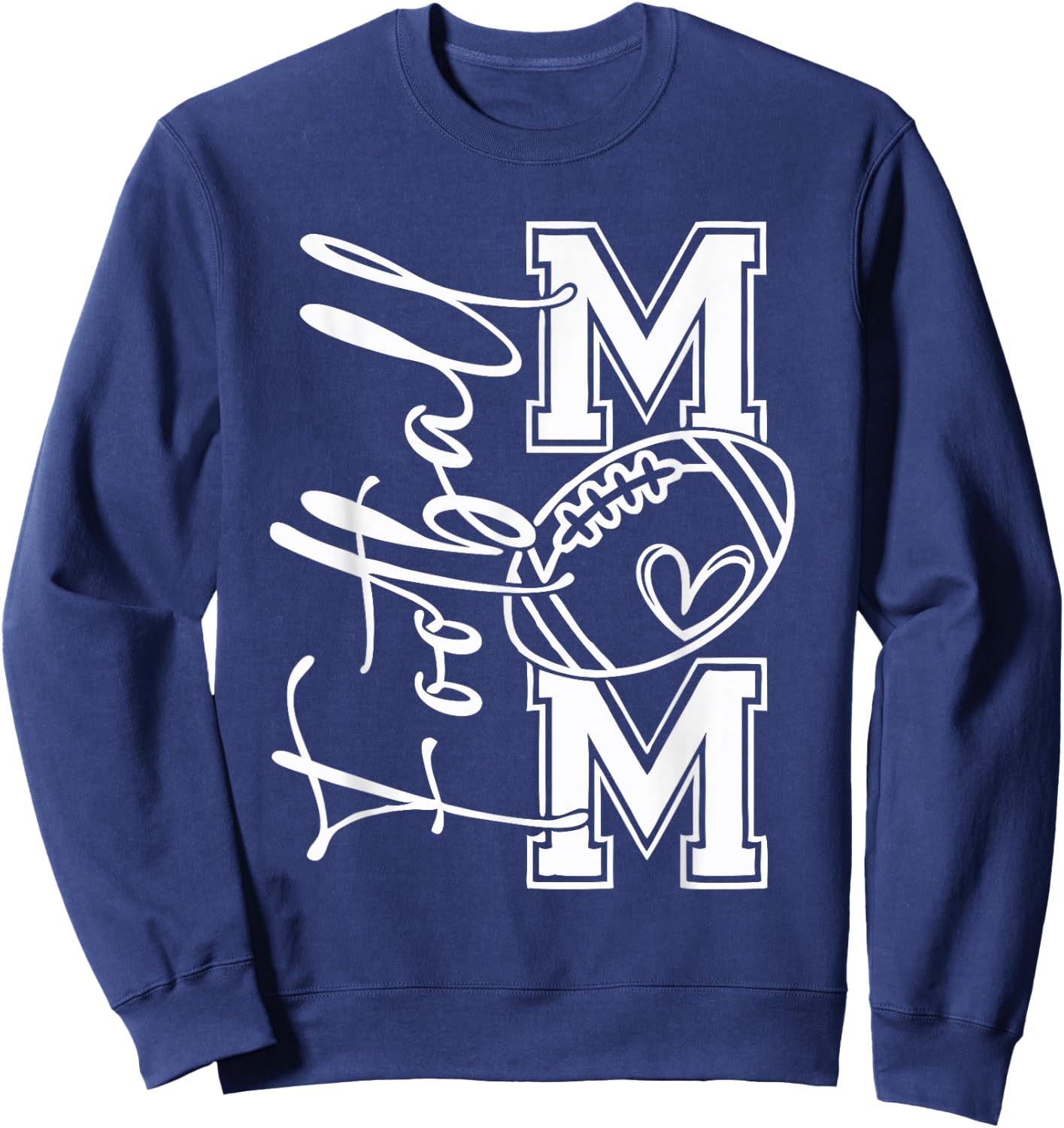 Football Mom Football Mom Football Mom Football Football Mom Sweatshirt - Sweatshirt | Navy