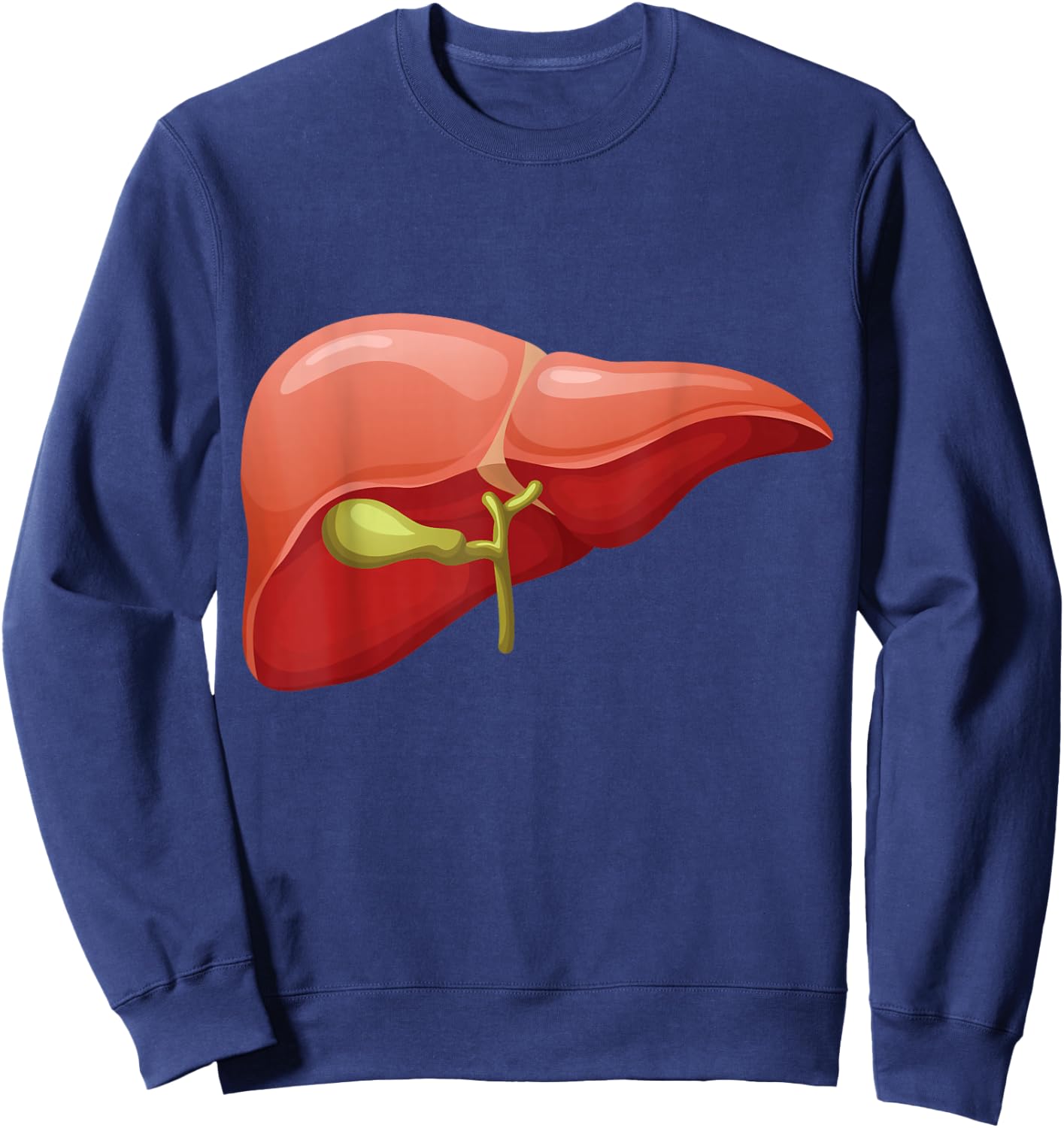 Human Body Organs Anatomy Group Costumes - Liver Costume Sweatshirt - Sweatshirt | Navy