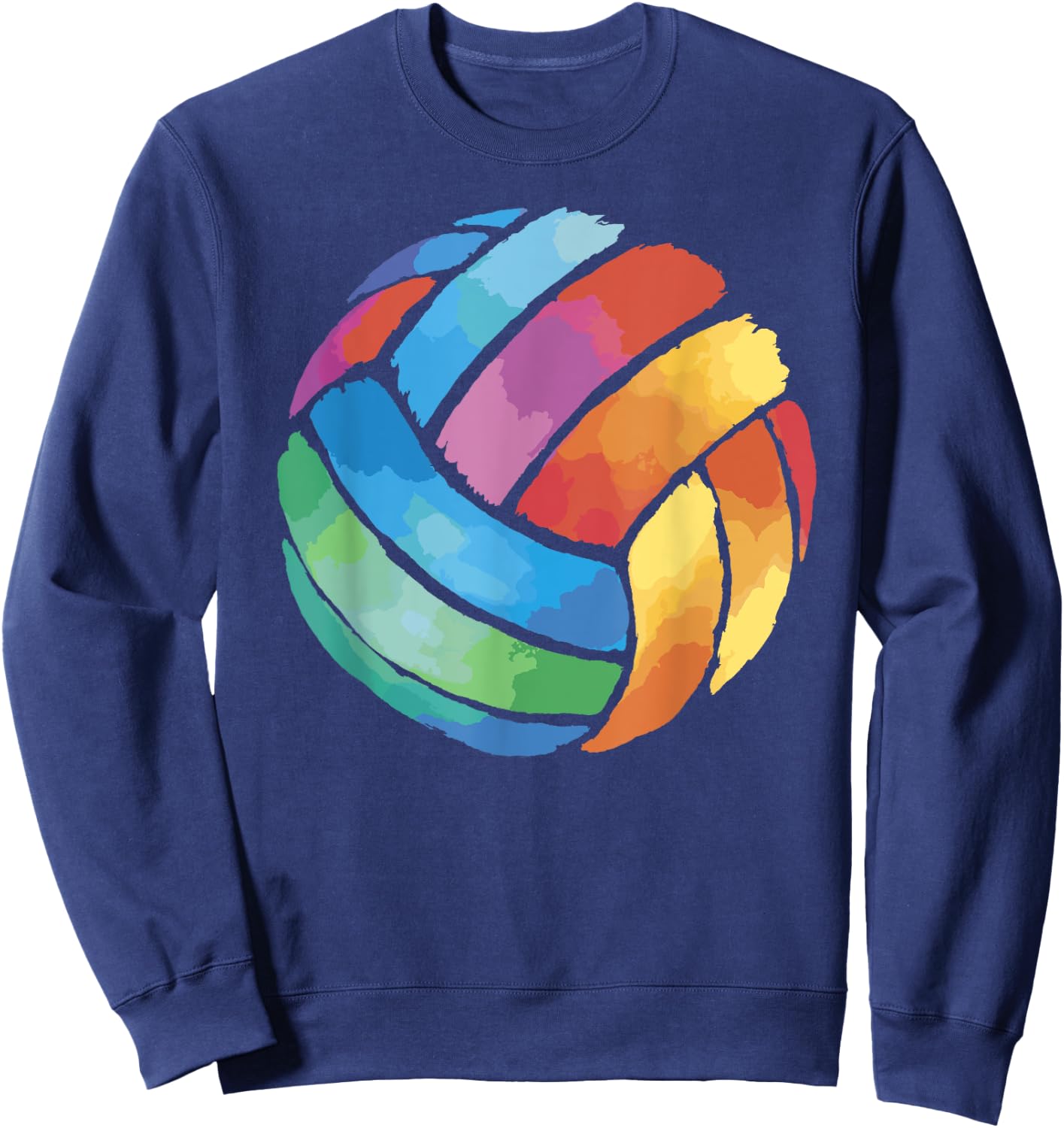 Cute Colorful Volleyball - Colorsplash Volley Ball Gift Sweatshirt - Sweatshirt | Navy