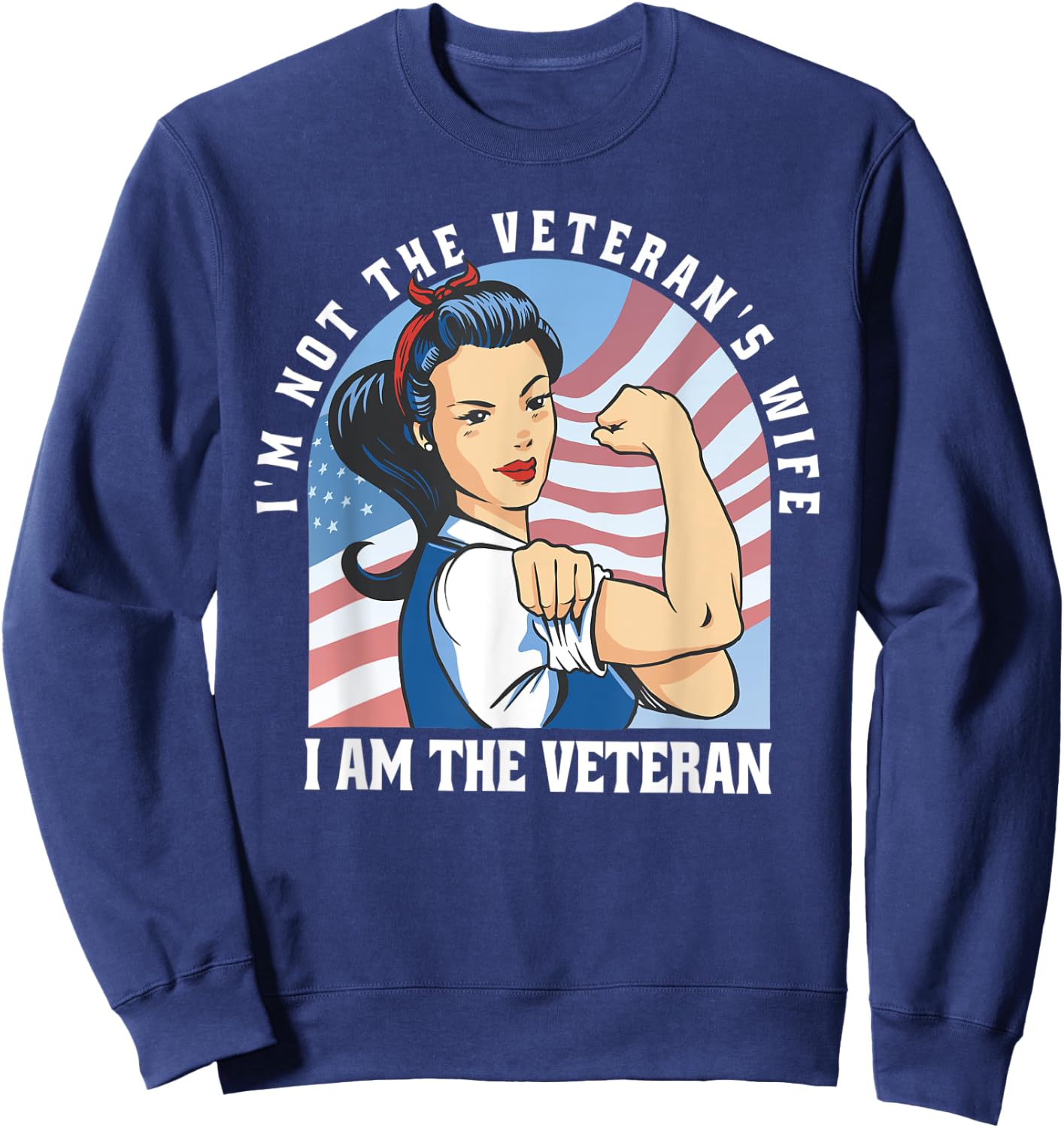 Woman Veteran - Veteran's Day Quote Saying Sweatshirt - Sweatshirt | Navy