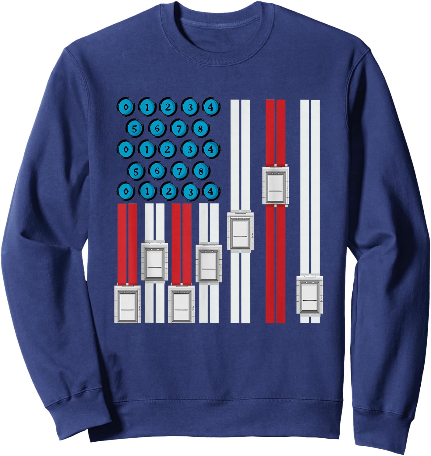 4th Of July Elevator Mechanic Engineer USA Elevator Sweatshirt - Sweatshirt | Navy