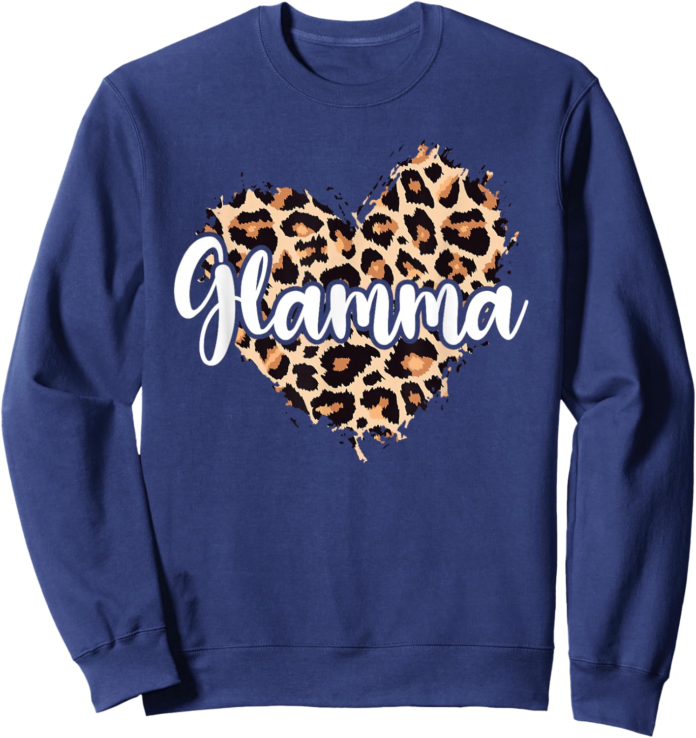 Glamma Leopard Sweatshirt - Sweatshirt | Navy