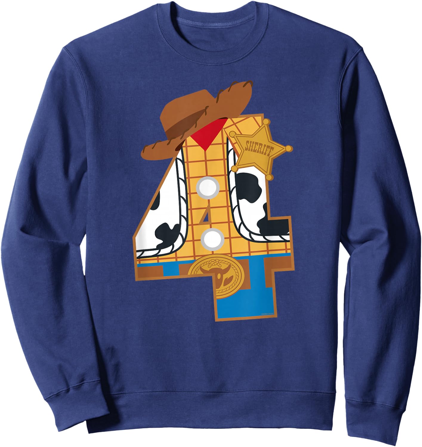 Disney and Pixar's Toy Story Fourth Birthday 4 Years Old Sweatshirt - Sweatshirt | Navy