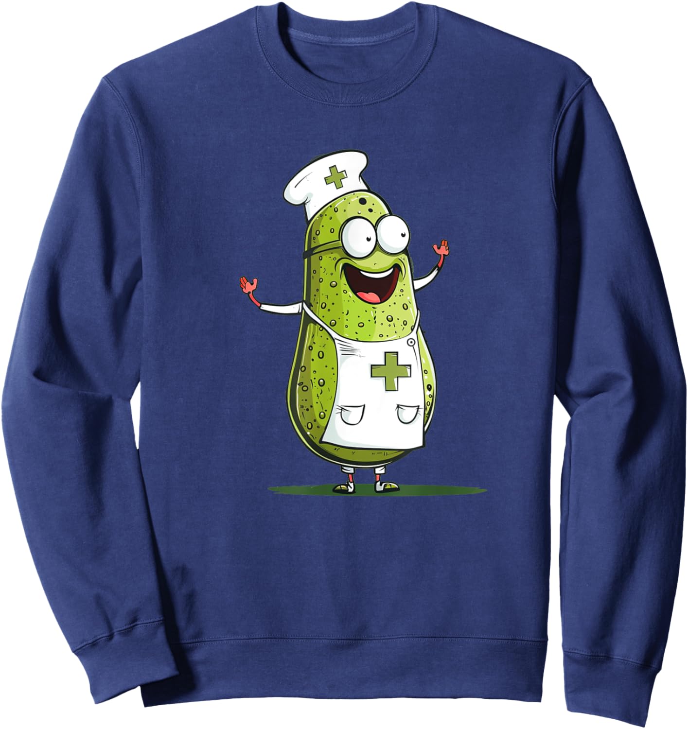 Happy Nurse Pickle Costume for Boys and Girls Sweatshirt - Sweatshirt | Navy