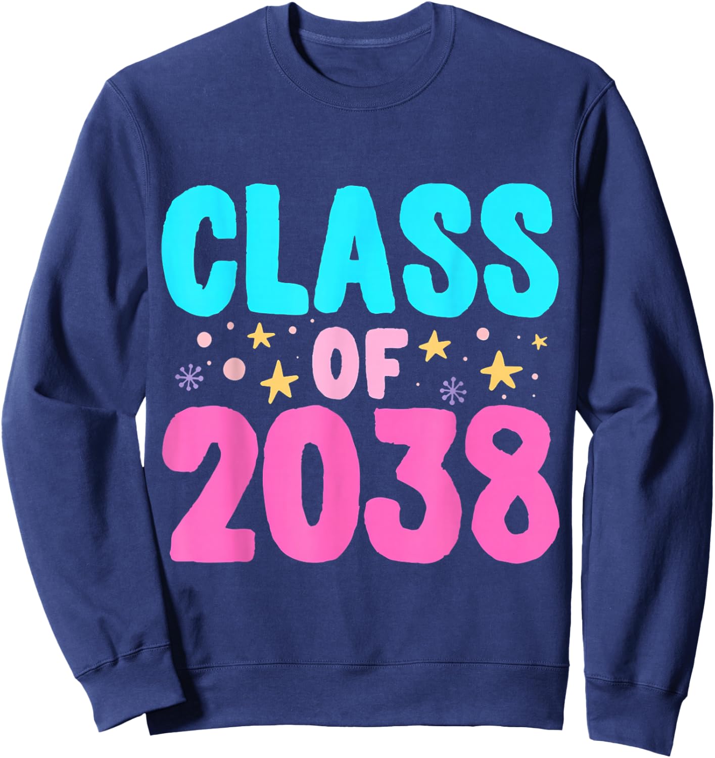 Class of 2038 Graduate Grow With Me Sweatshirt - Sweatshirt | Navy