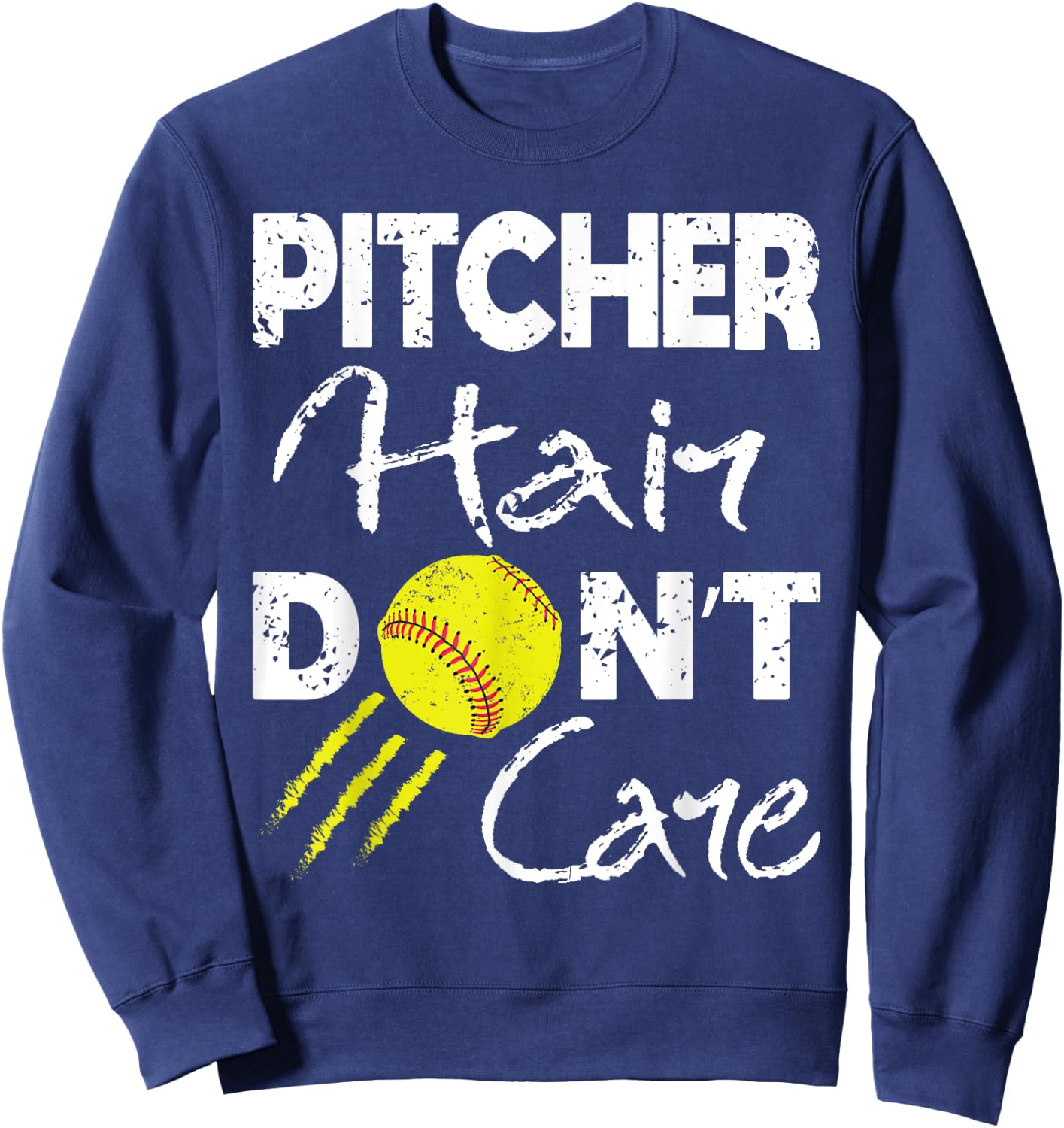 Funny Softball Game Player Sports Lover Gift Girls Sweatshirt - Sweatshirt | Navy