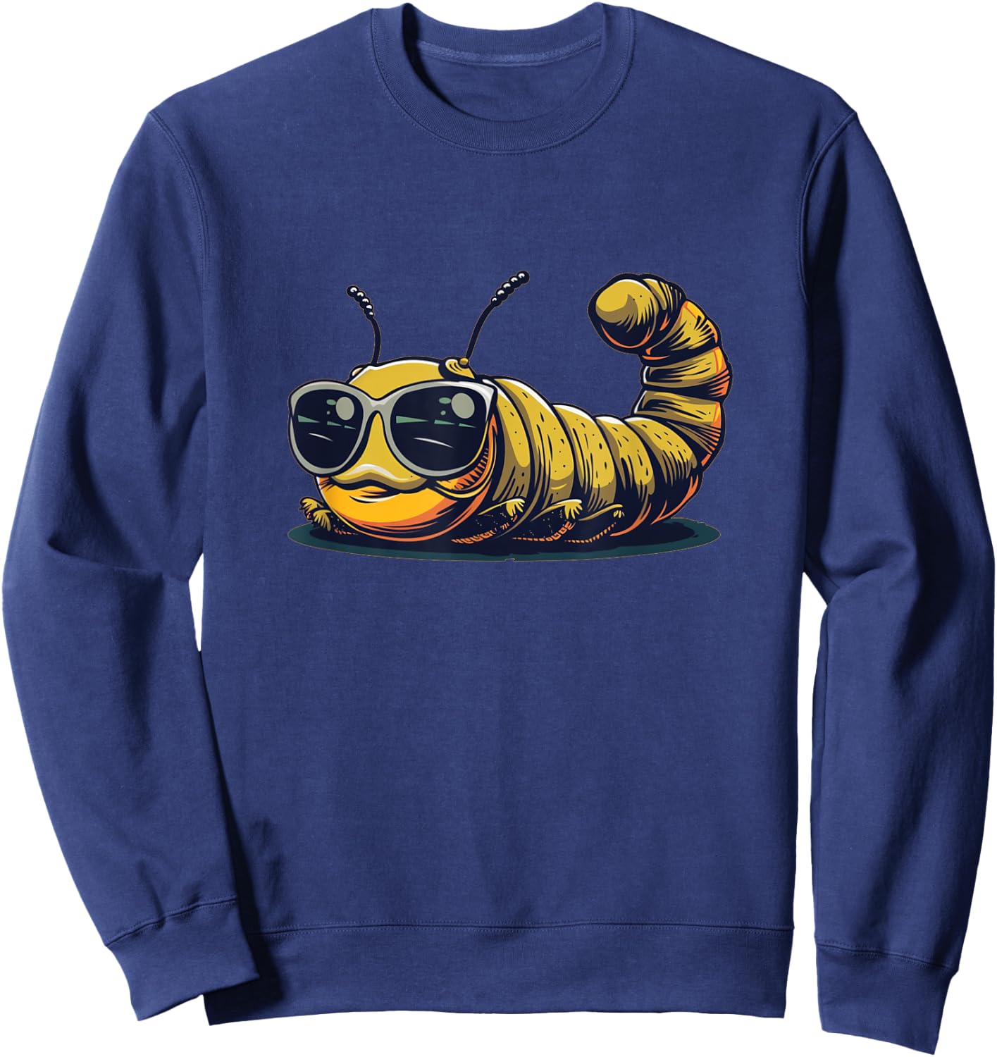 Nice Insect Costume with Sunglasses for Caterpillar Lovers Sweatshirt - Sweatshirt | Navy