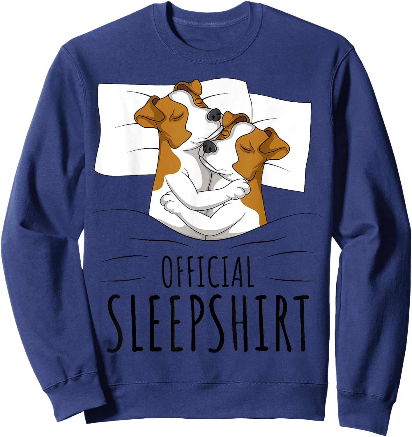 Sleeping Jack Russell Terrier Pyjamas Official Sleepshirt Sweatshirt - Sweatshirt | Navy