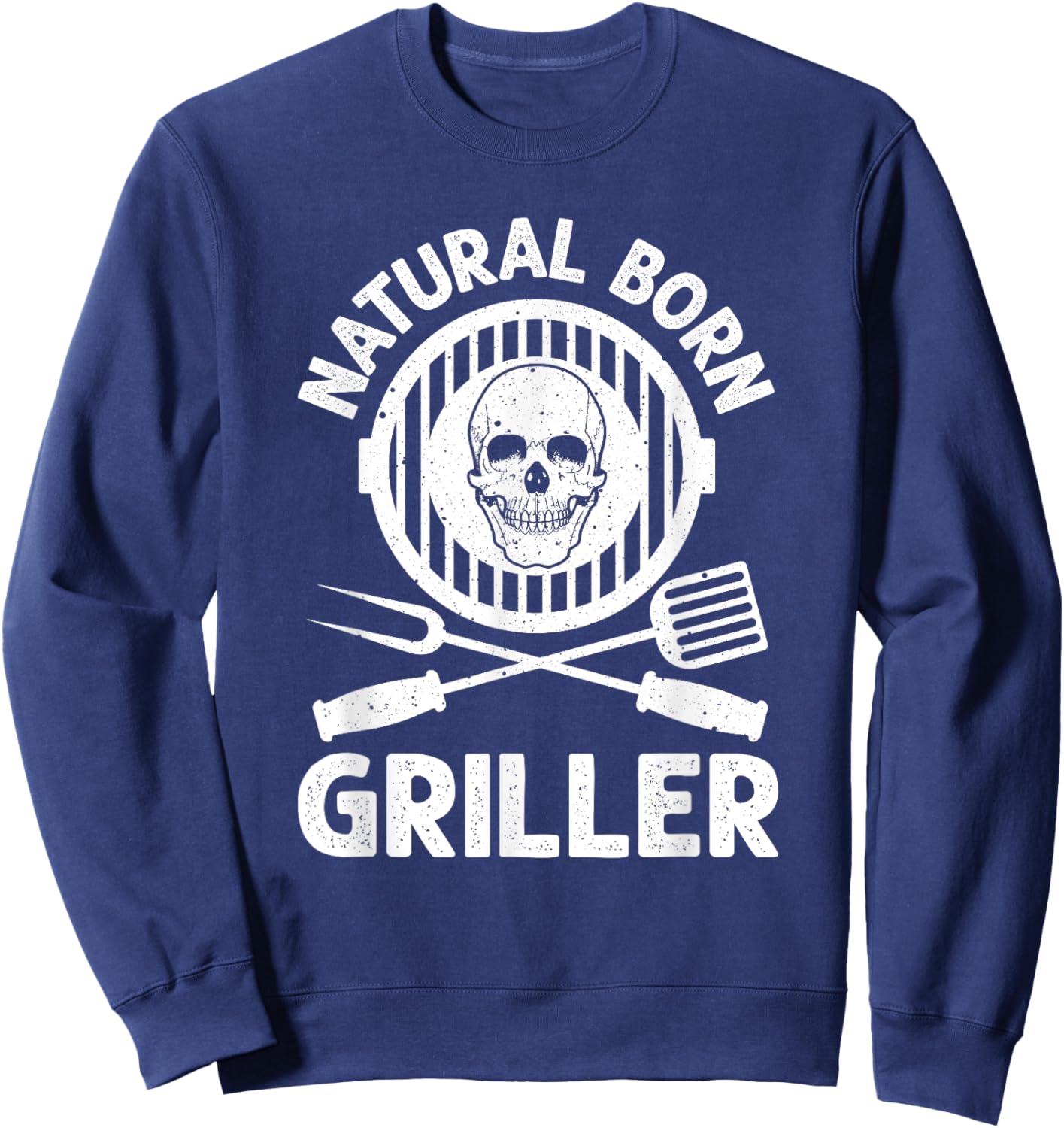 Funny BBQ Art Women Grilling Meat Smoking Barbecue Sweatshirt - Sweatshirt | Navy