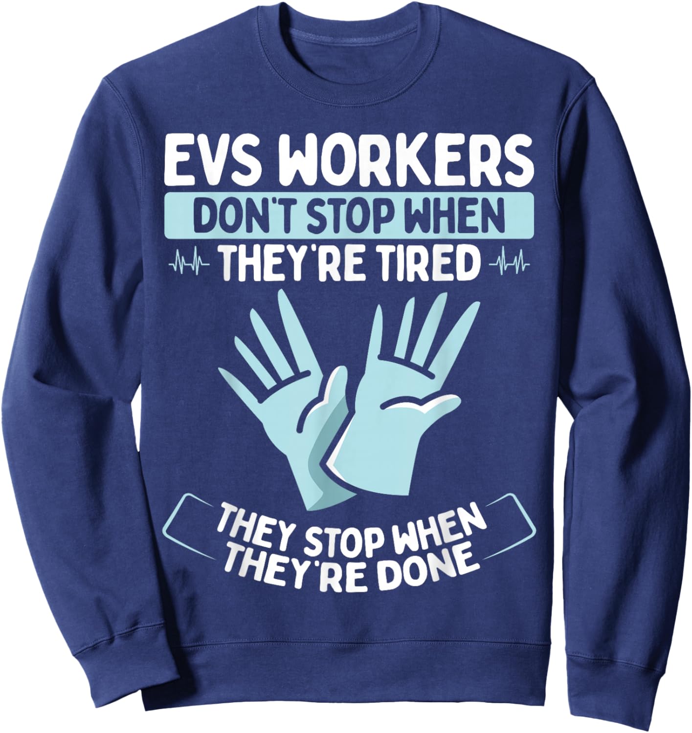 EVS Tech Essentials EVS Technician Badge Buddy EVS Worker Sweatshirt - Sweatshirt | Navy