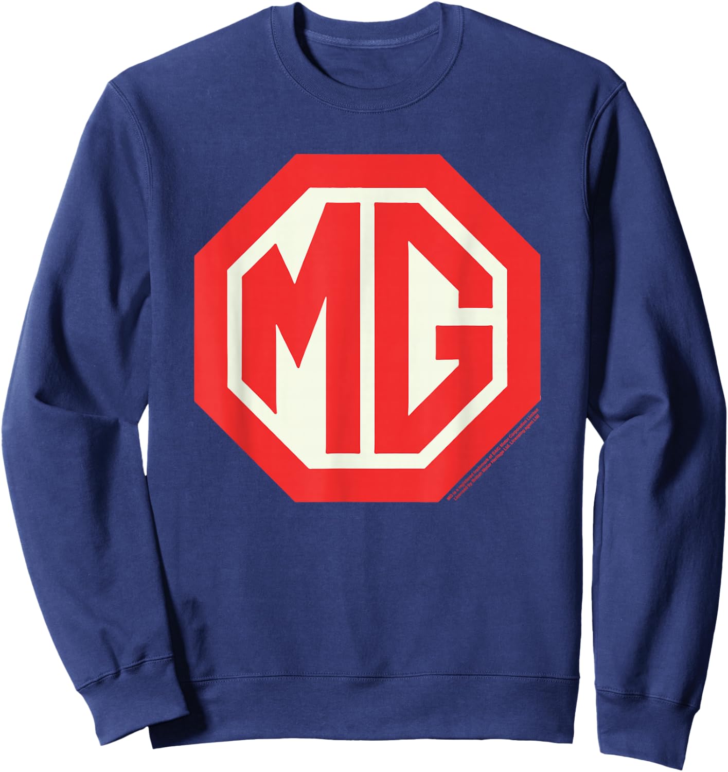 MG Car Retro Red Badge Logo Sweatshirt - Sweatshirt | Navy