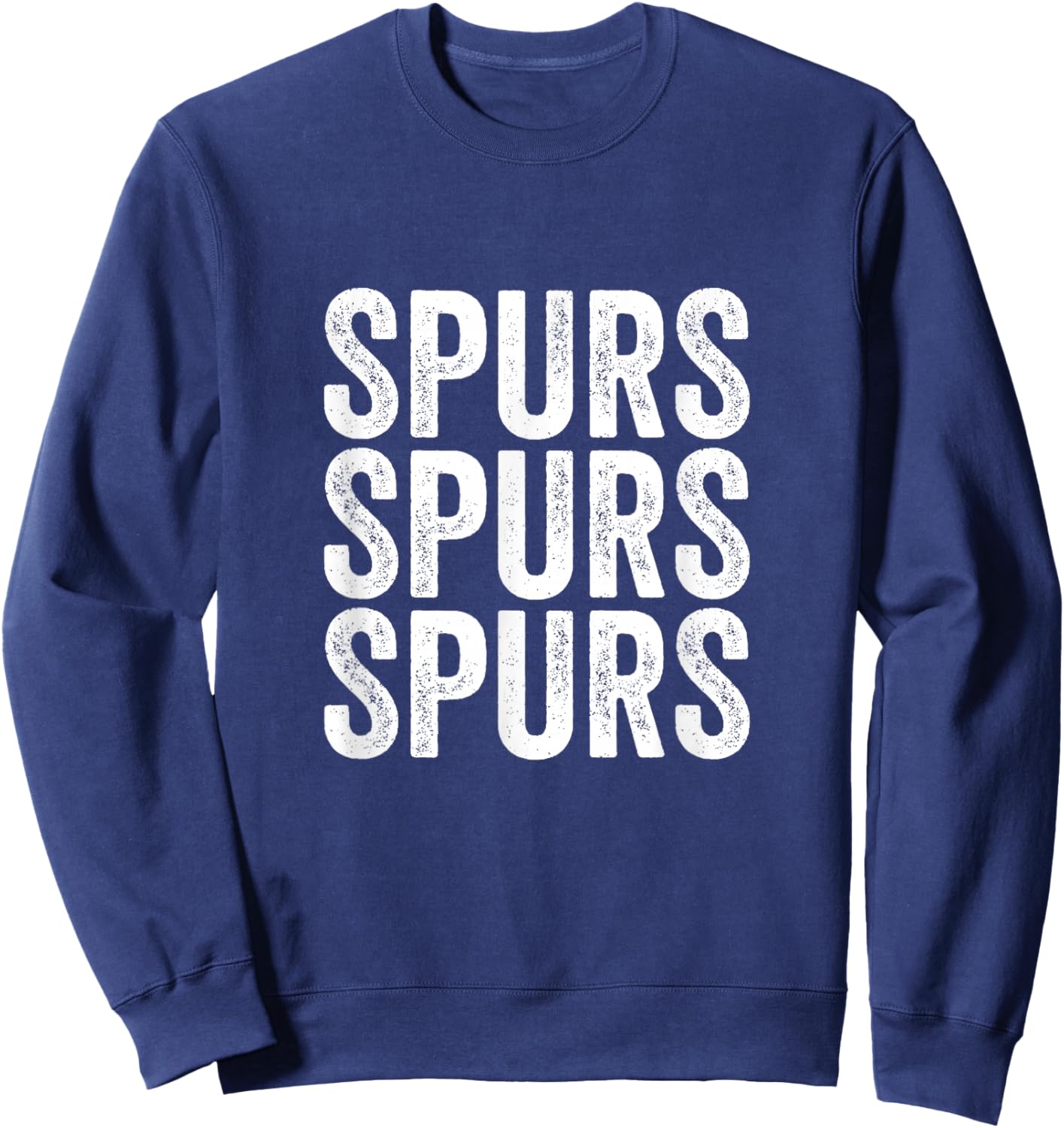 Vintage Distressed Western Typography Graphic Sweatshirt - Sweatshirt | Navy