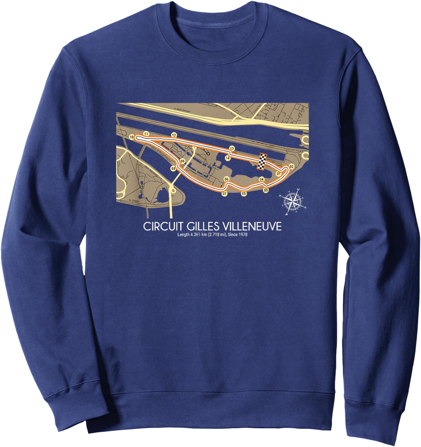 Gilles Villeneuve Circuit Collection Sweatshirt - Sweatshirt | Navy