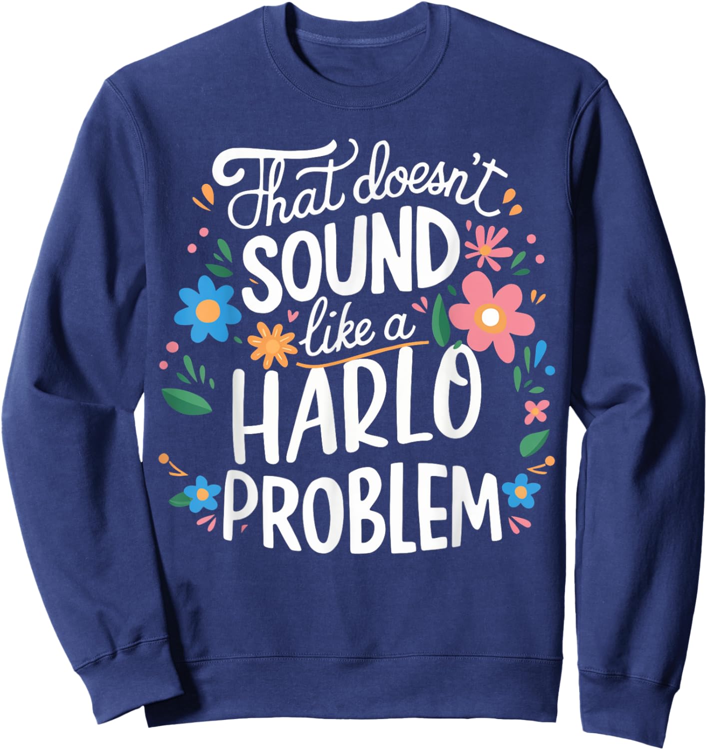 HARLOW Personalized Cute Girls HARLOW Name Sweatshirt - Sweatshirt | Navy