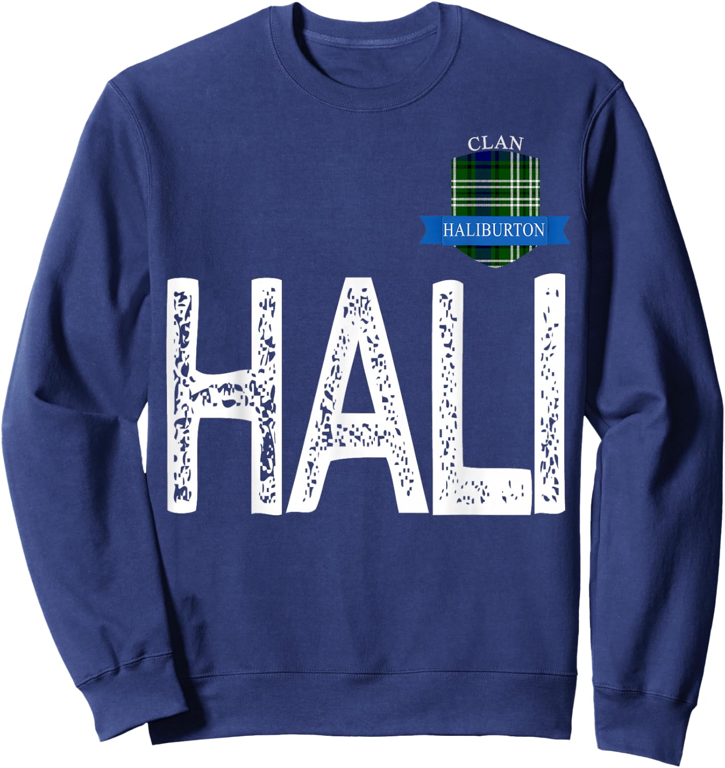 Clan Haliburton H and A and LI Family Matching Sweatshirt - Sweatshirt | Navy